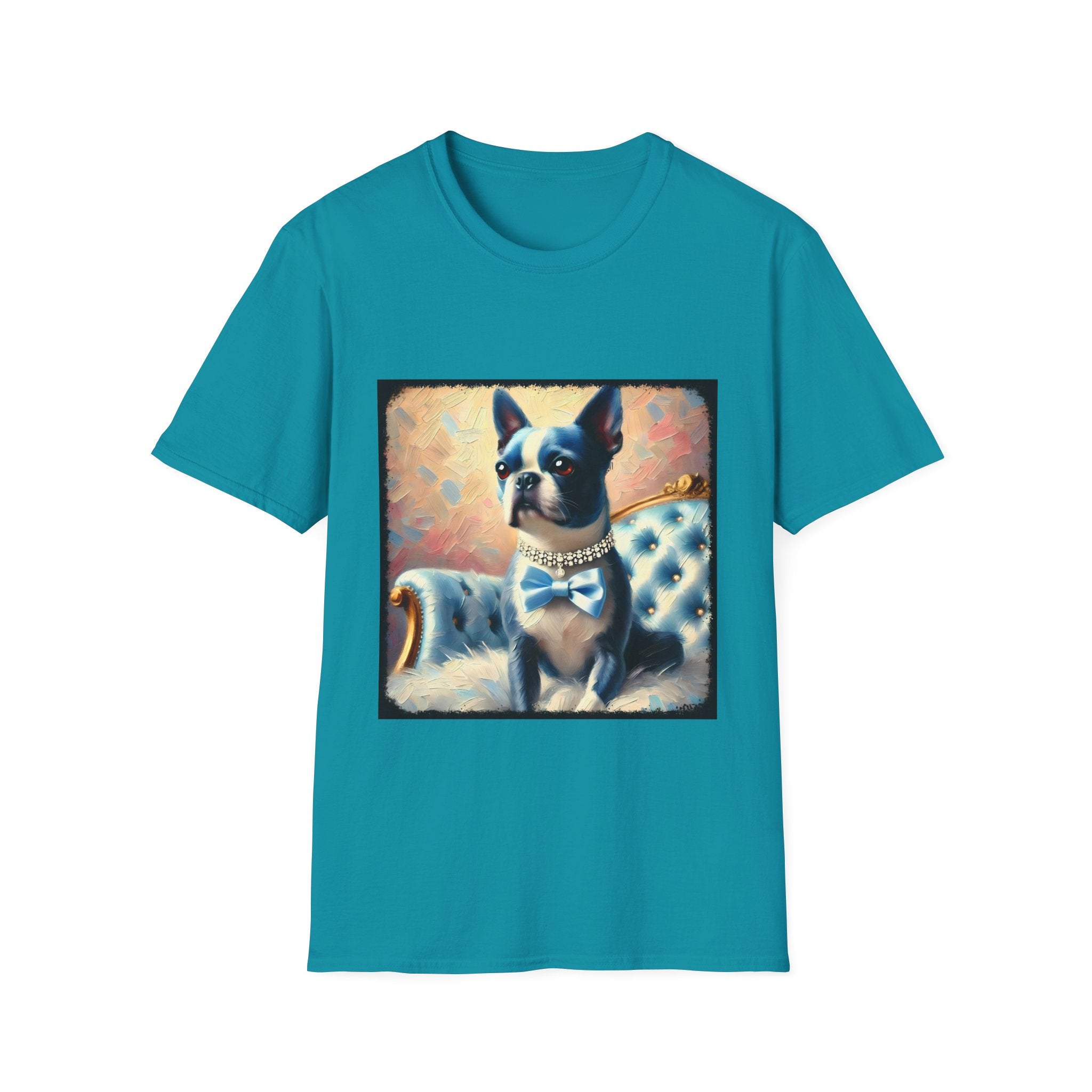 Boston Terrier Blue Classic | Unisex Dog T-Shirt