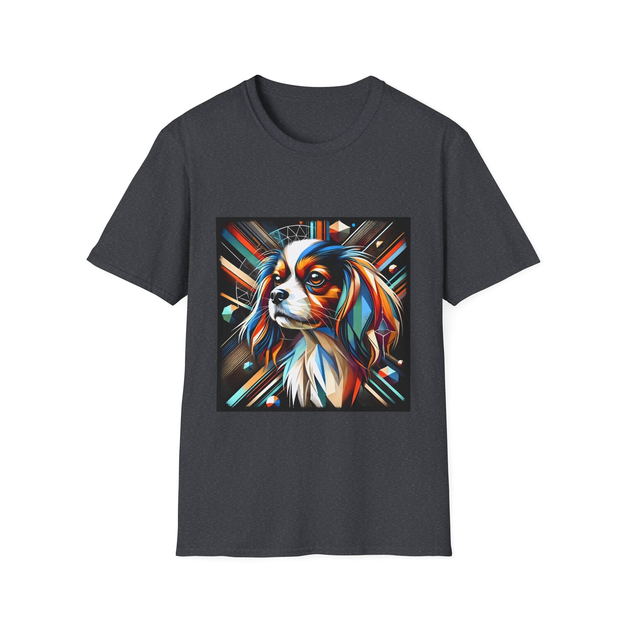 Cavalier King Charles Spaniel Multicolored Geometric | Unisex Dog T-Shirt