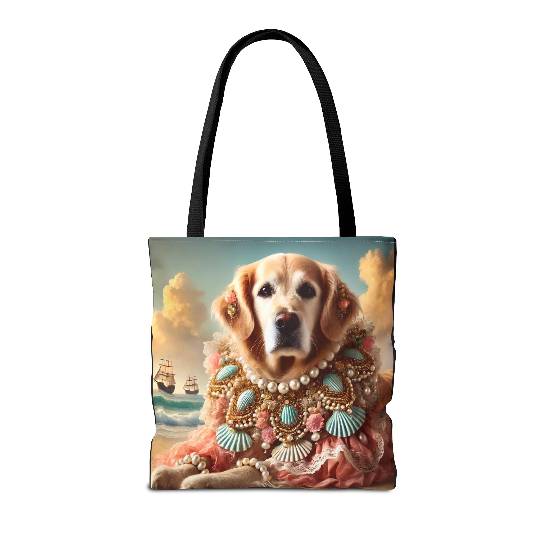 Golden Retriever Beach Beauty | Dog Themed Tote Bag