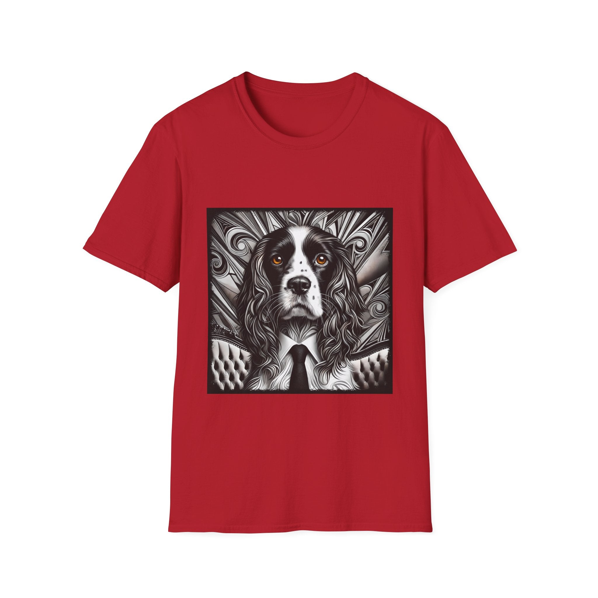English Springer Spaniel B&W Bold Eyes | Unisex Dog T-Shirt