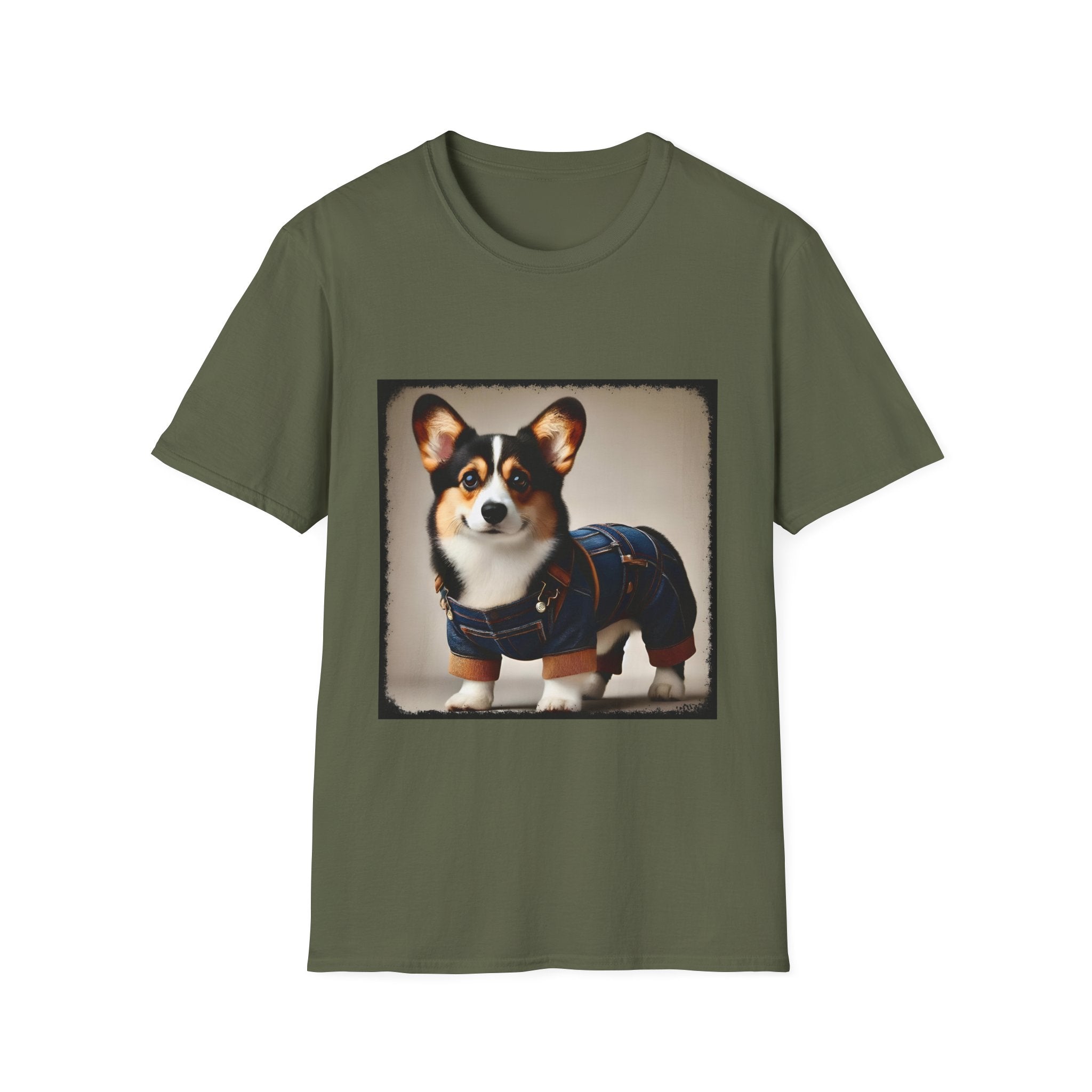 Pembroke Welsh Corgi Denim Doll | Unisex Dog T-Shirt
