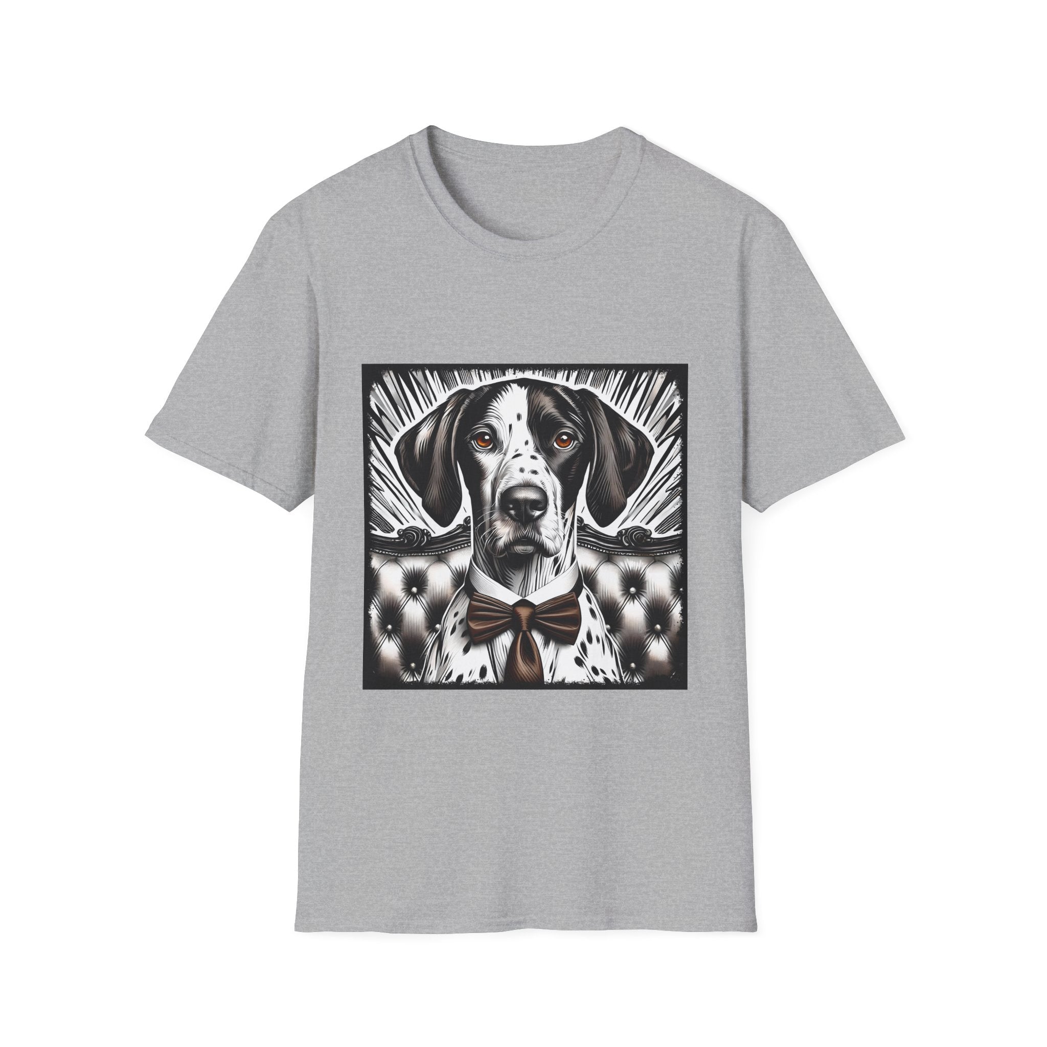 German Shorthaired Pointer B&W Bold Eyes  | Unisex Dog T-Shirt