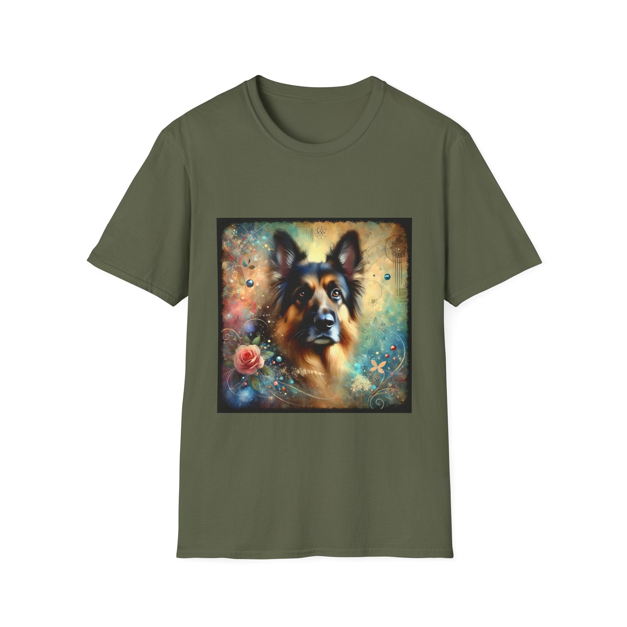 German Shepherd Rose Classic | Unisex Dog T-Shirt
