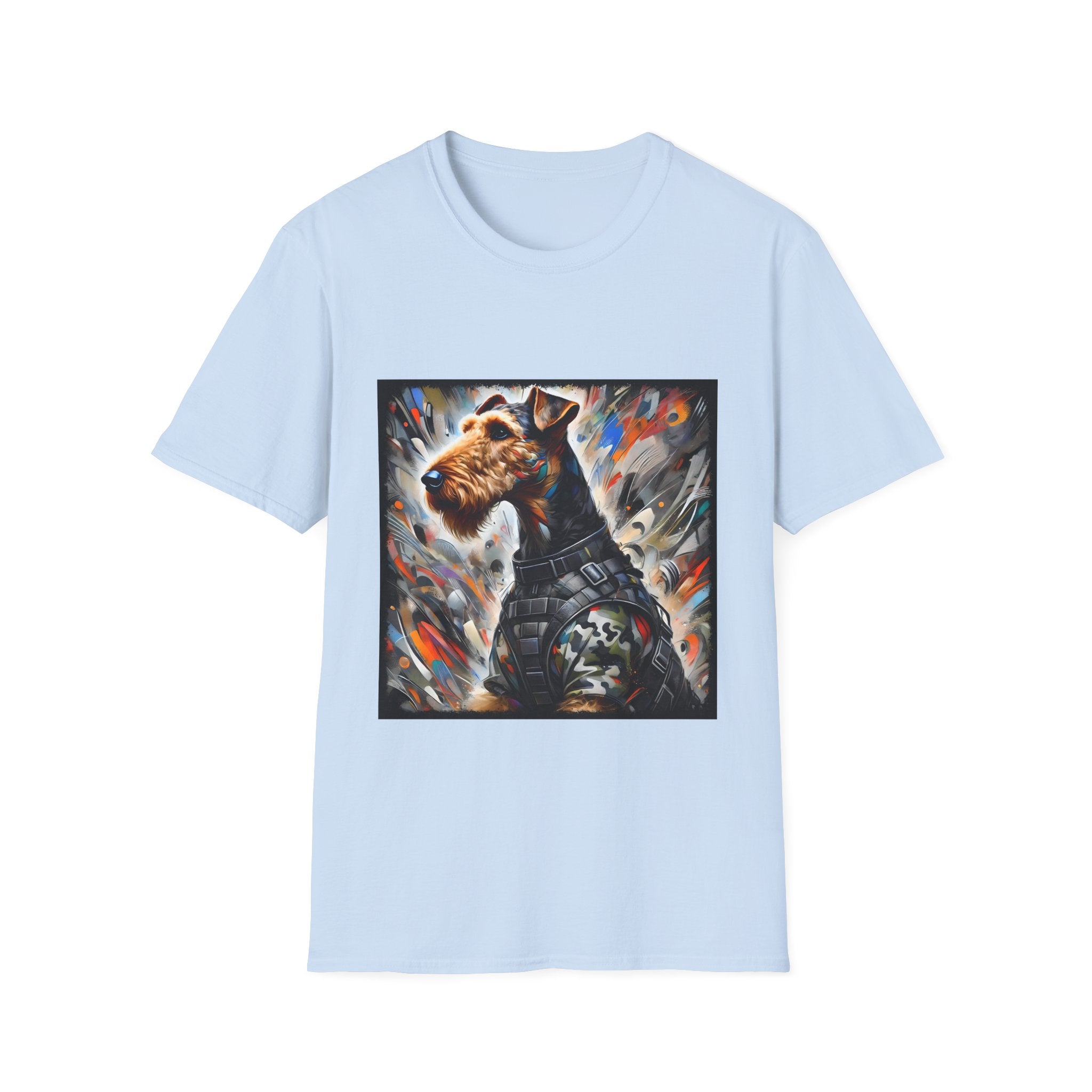 Airedale Terrier Bold Camo Classic | Unisex Dog T-Shirt