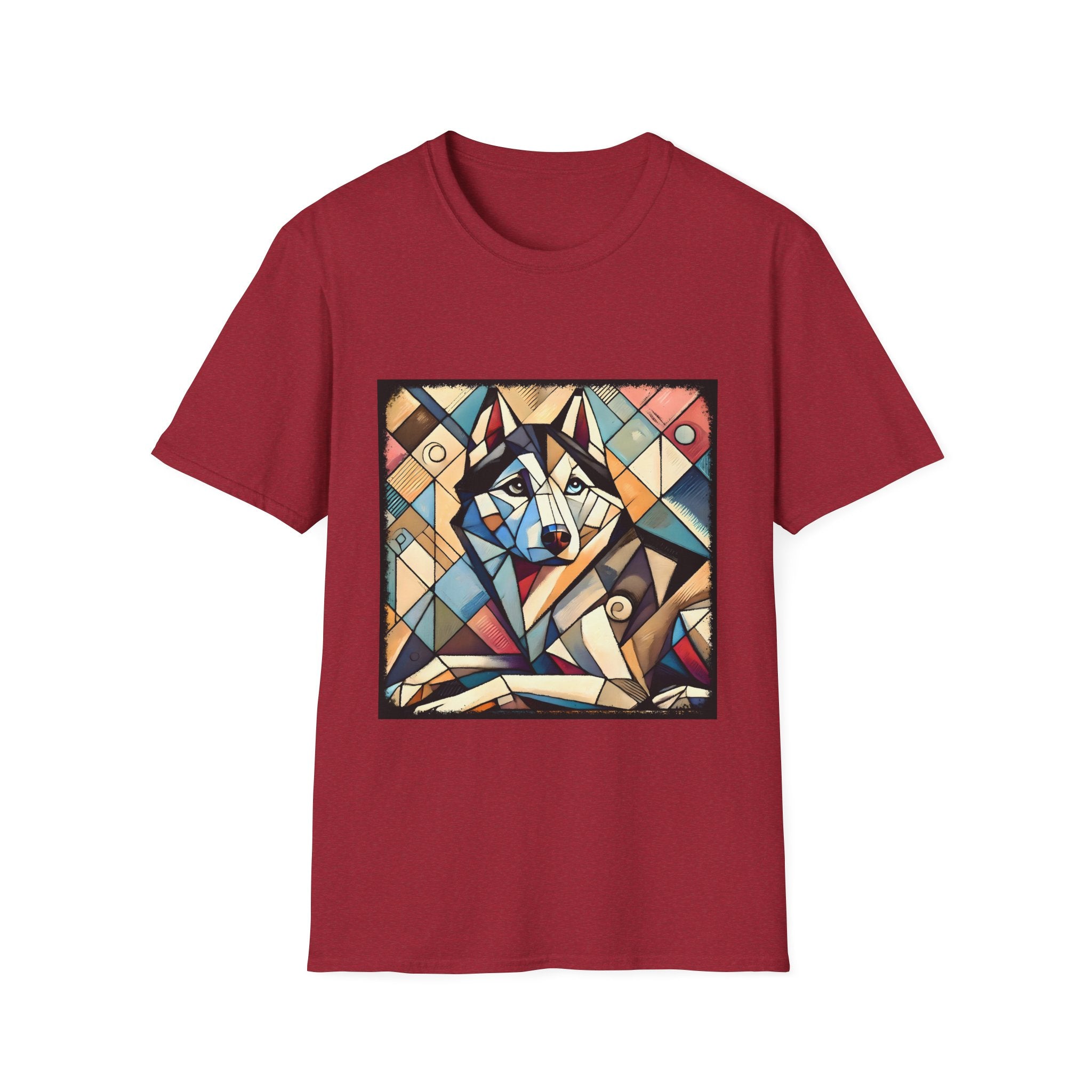 Siberian Husky Glass Geometric | Unisex Dog T-Shirt