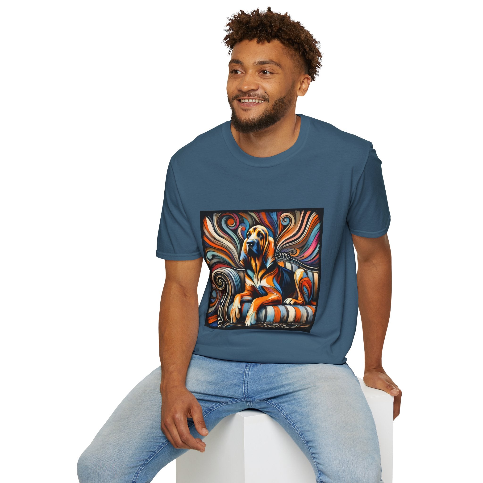 Bloodhound Fancy Swirl | Unisex Dog T-Shirt
