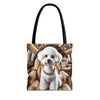 Bichon Frise Fréquent Flier | Dog Themed Tote Bag