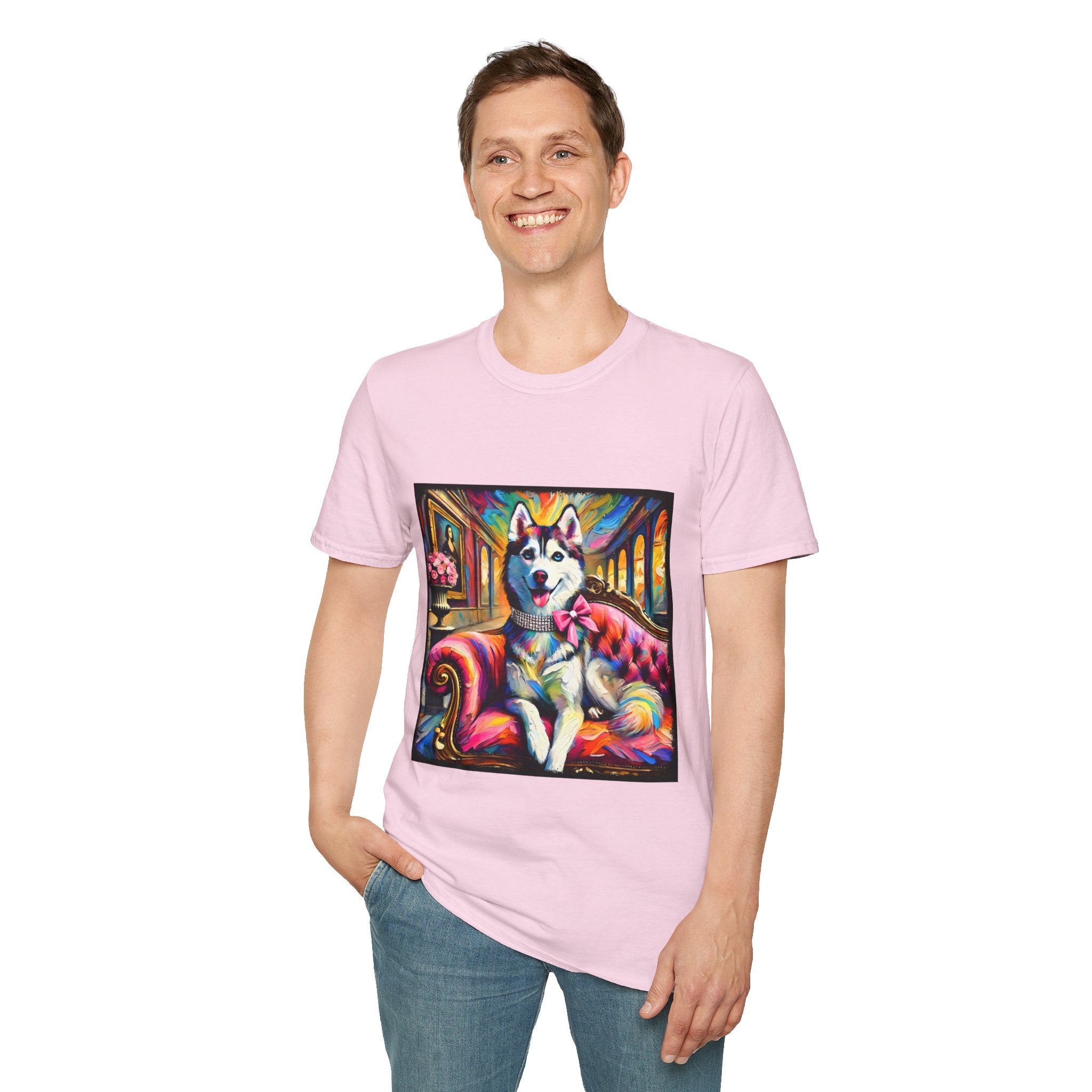 Siberian Husky Pink Princess Classic | Unisex Dog T-Shirt