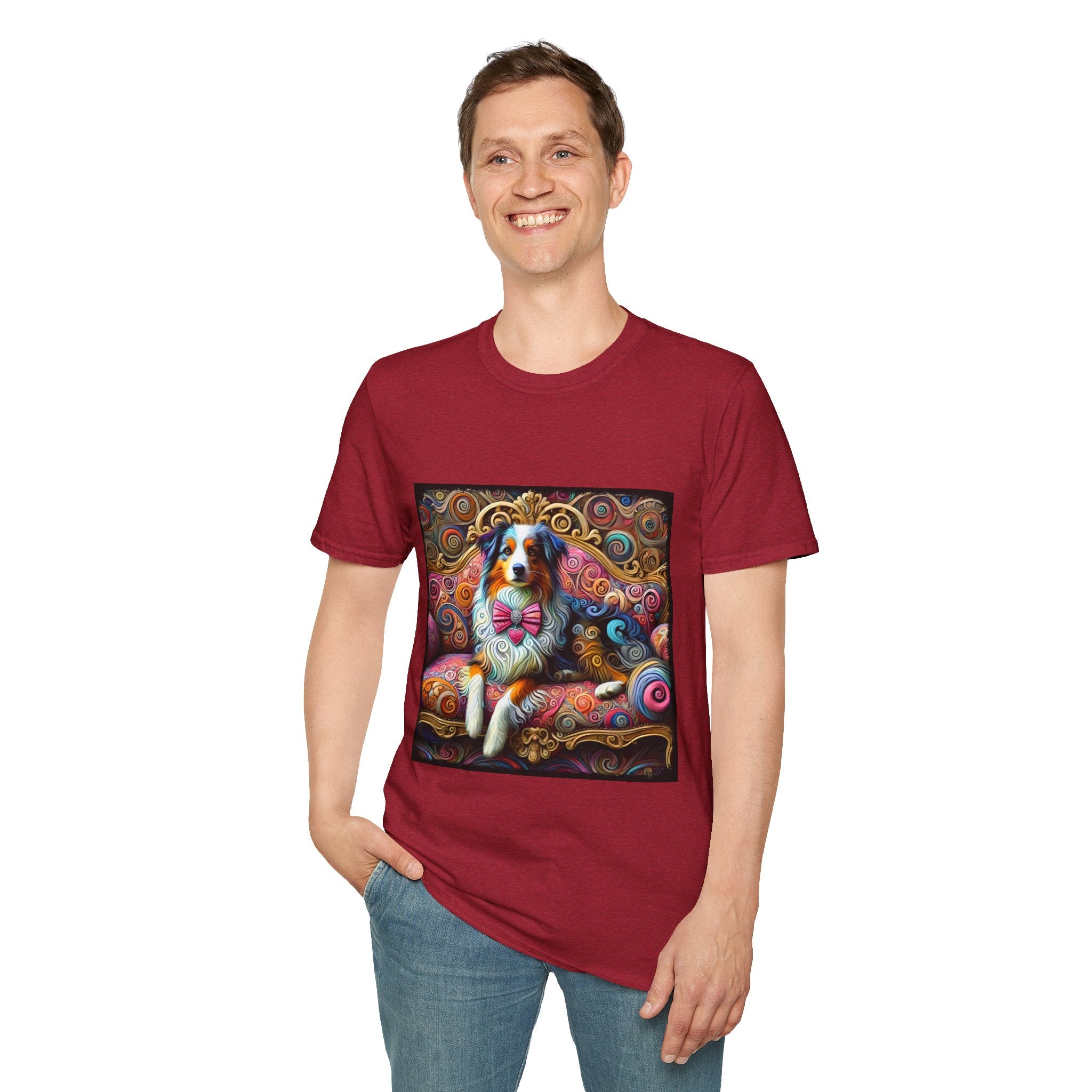 Australian Shepherd Love Swirl | Unisex Dog T-Shirt