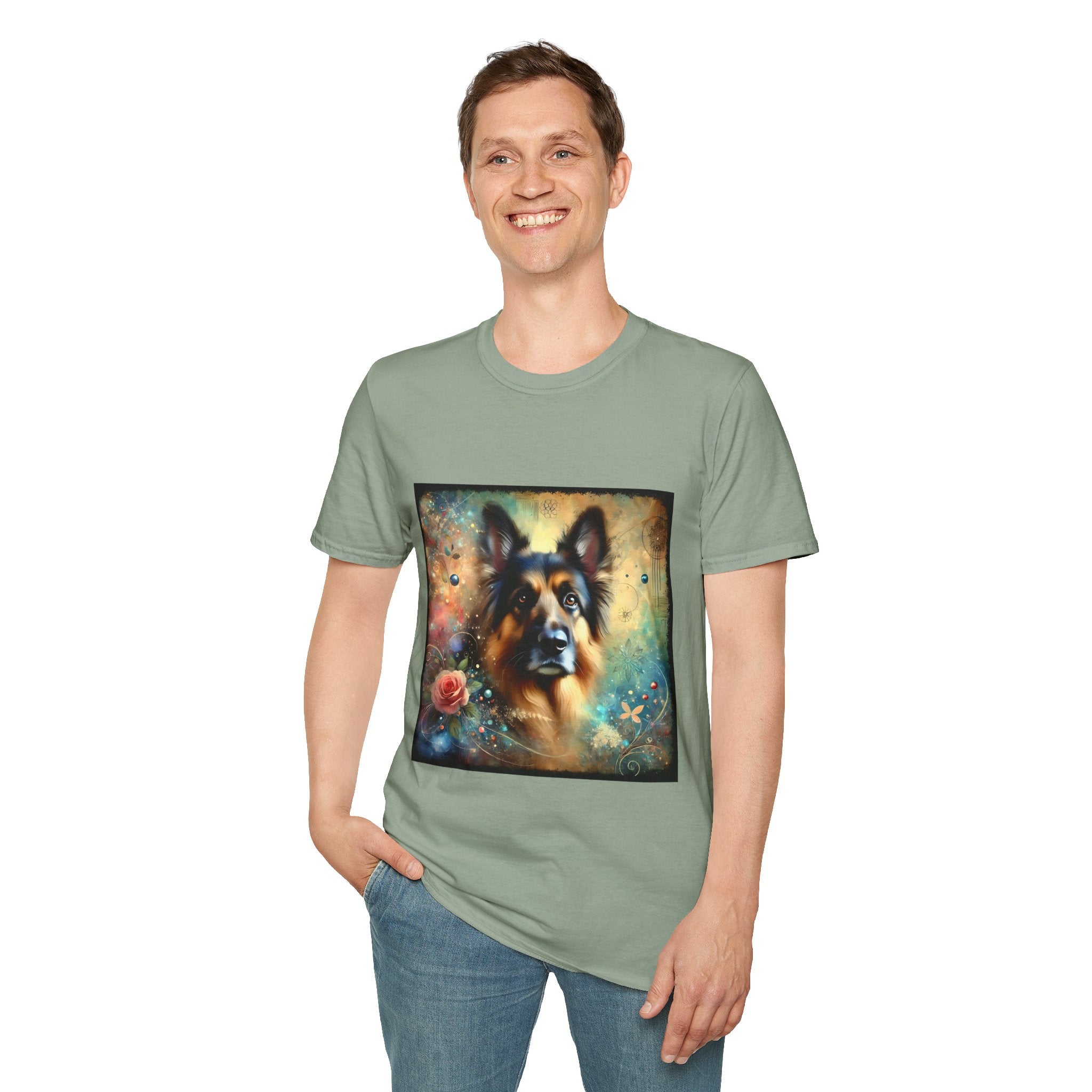 German Shepherd Rose Classic | Unisex Dog T-Shirt