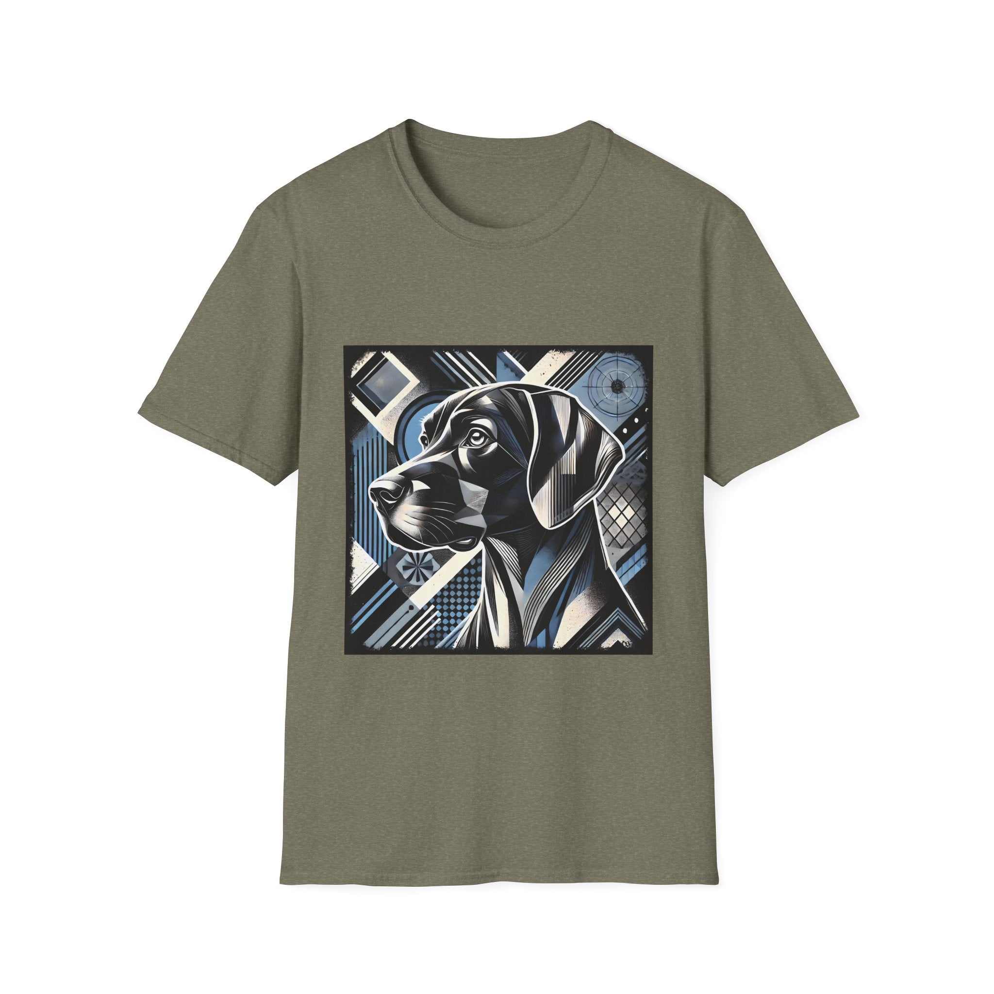 German Shorthaired Pointer Blue Geometric | Unisex Dog T-Shirt