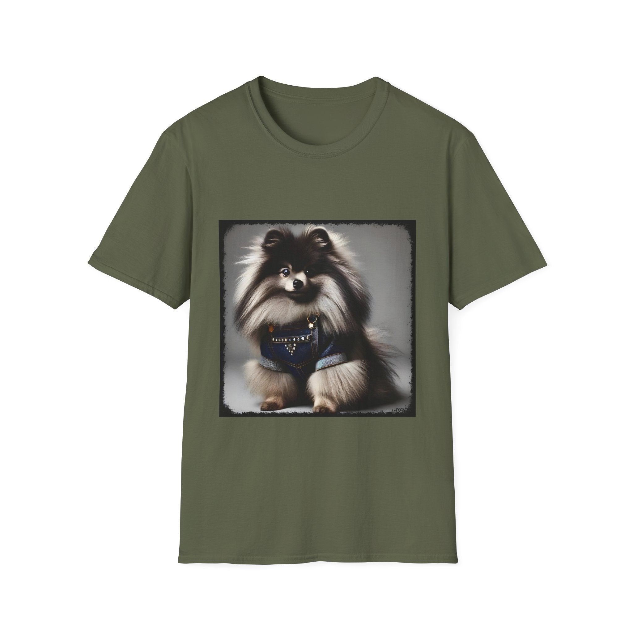 Pomeranian Denim Darling | Unisex Dog T-Shirt