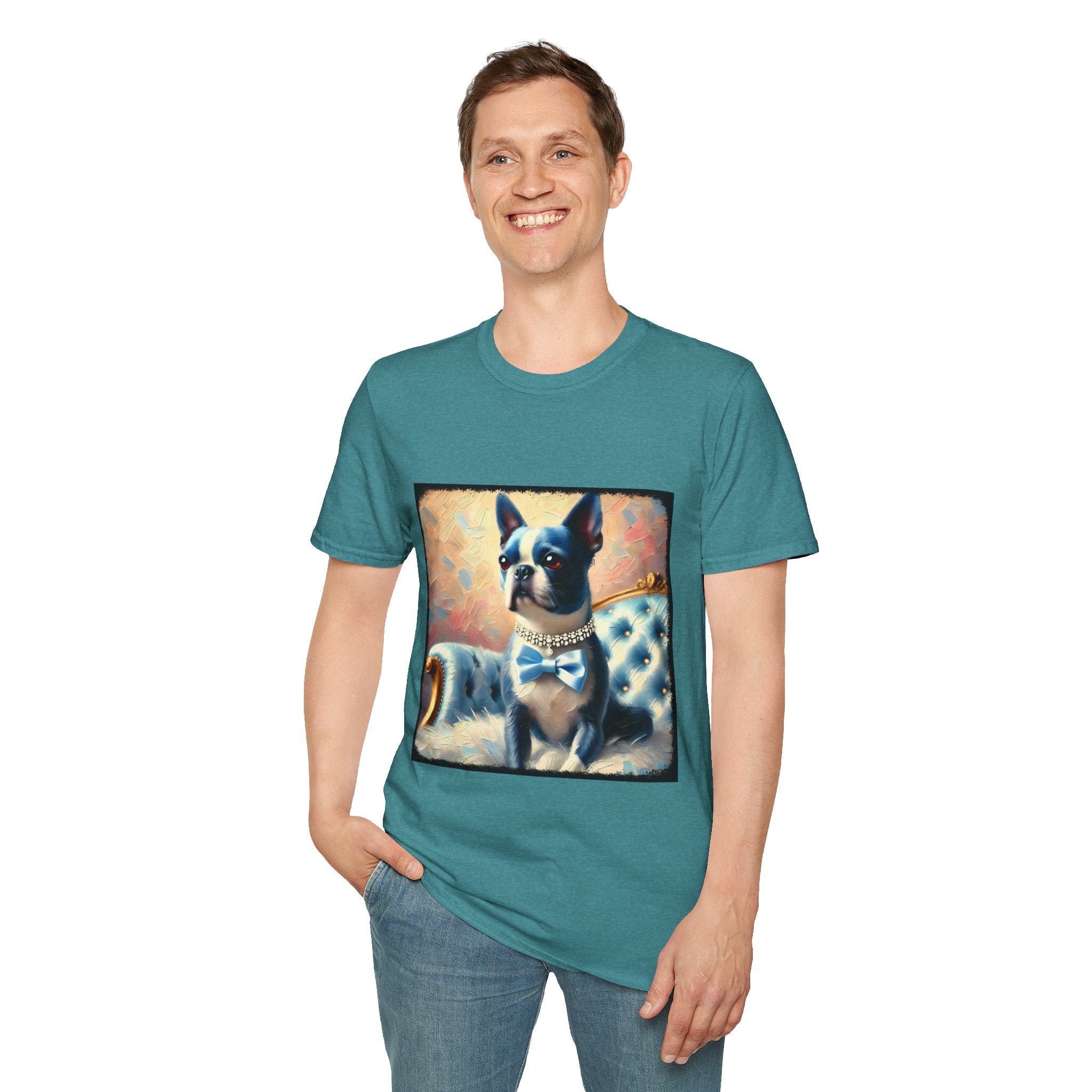 Boston Terrier Blue Classic | Unisex Dog T-Shirt