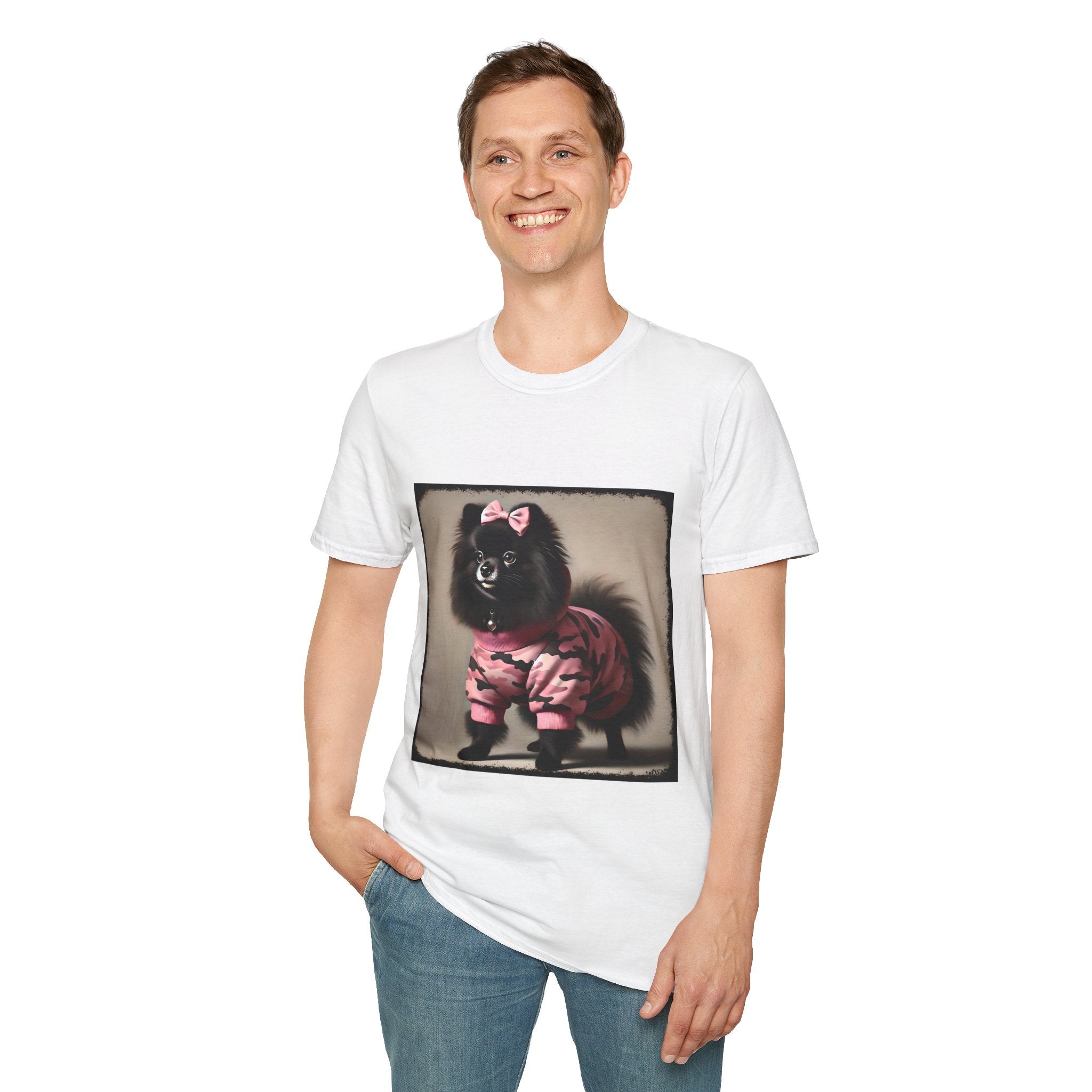 Pomeranian Pink Camo Cutie | Unisex Dog T-Shirt