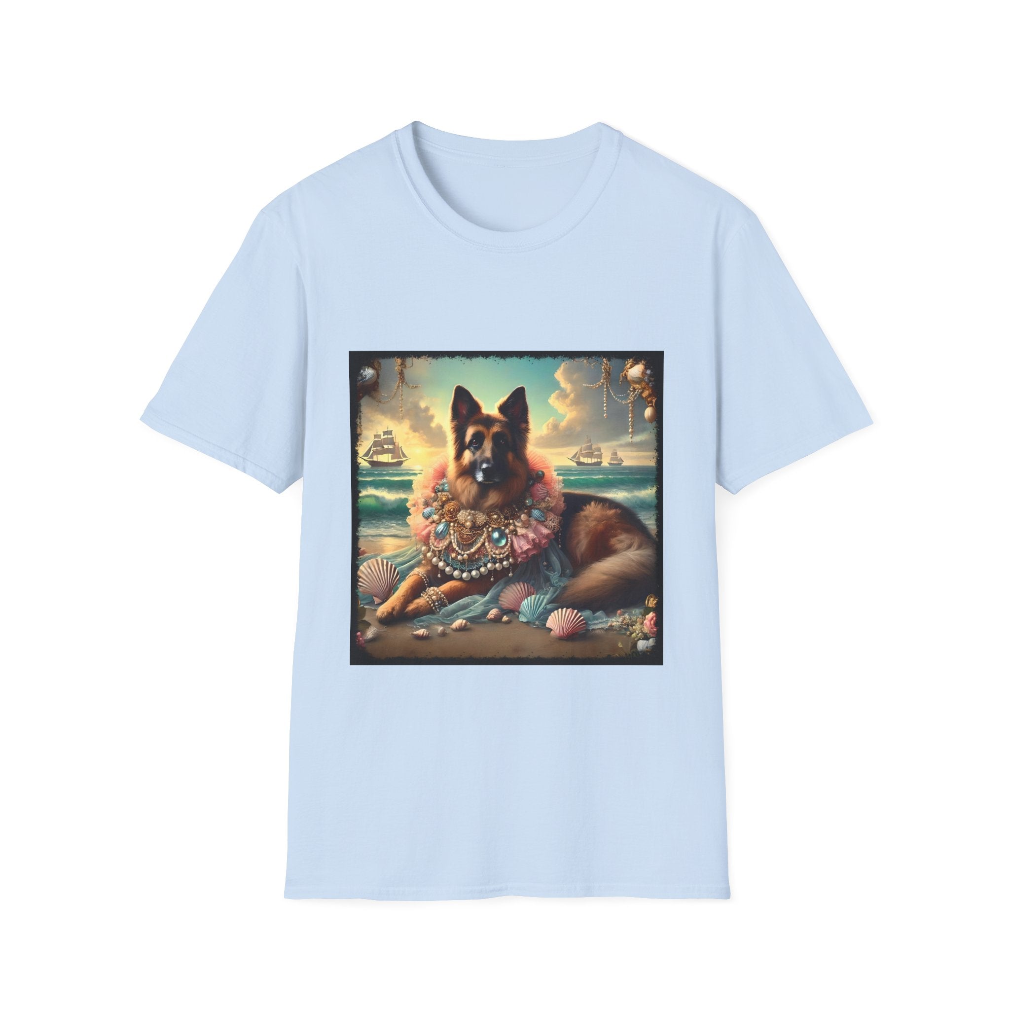 German Shepherd Seashell Siren | Unisex Dog T-Shirt