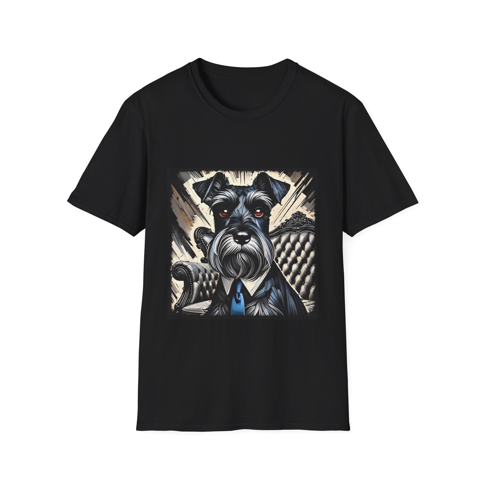Schnauzer B&W Bold Eyes | Unisex Dog T-Shirt