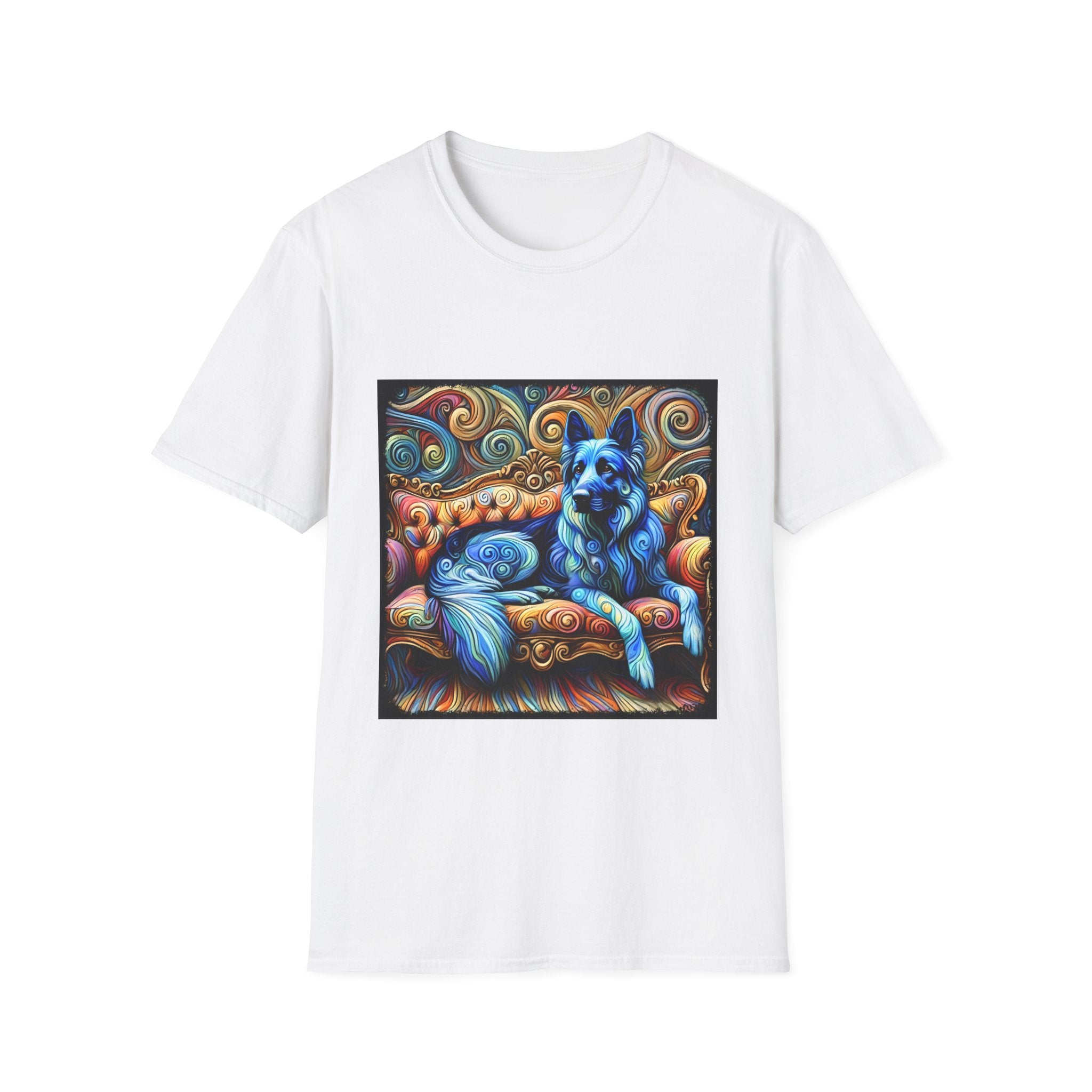 German Shepherd Blue Swirl | Unisex Dog T-Shirt
