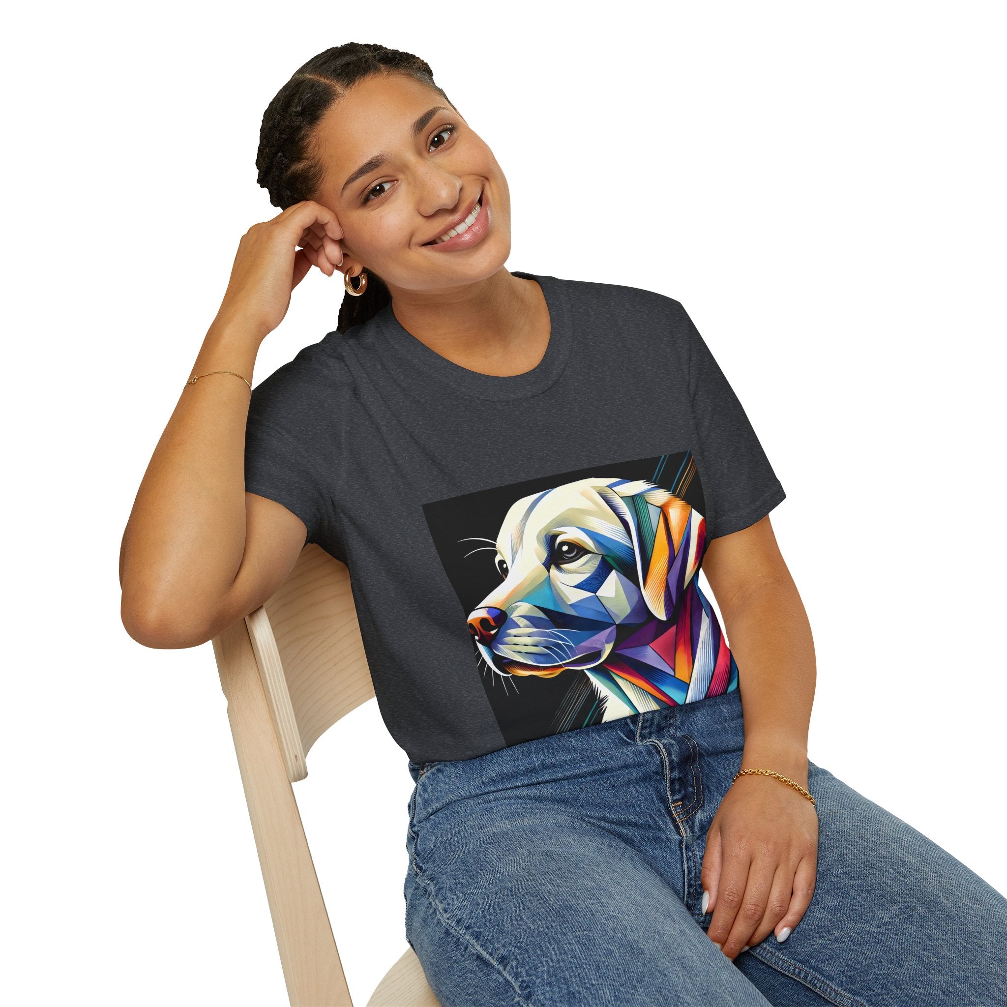 Labrador Retriever Multicolor Geometric | Unisex Dog T-Shirt