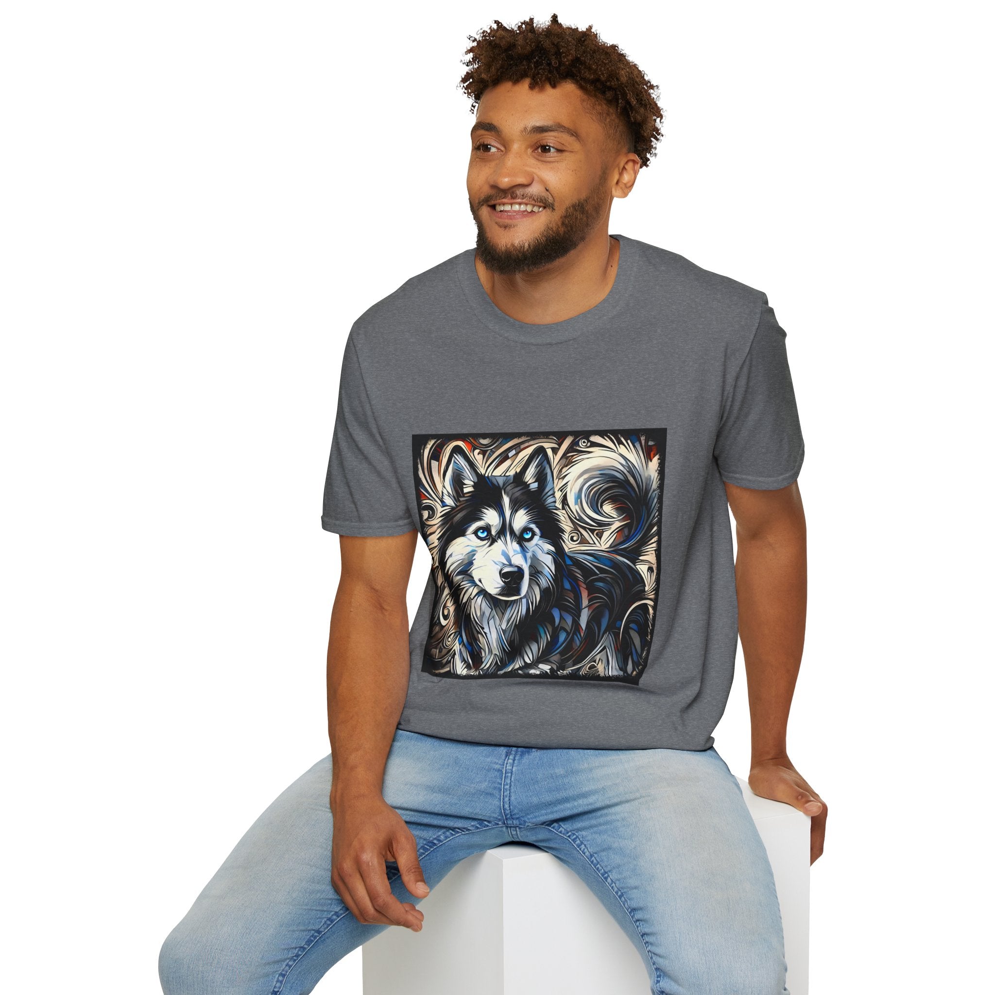Siberian Husky Ice Swirl | Unisex Dog T-Shirt