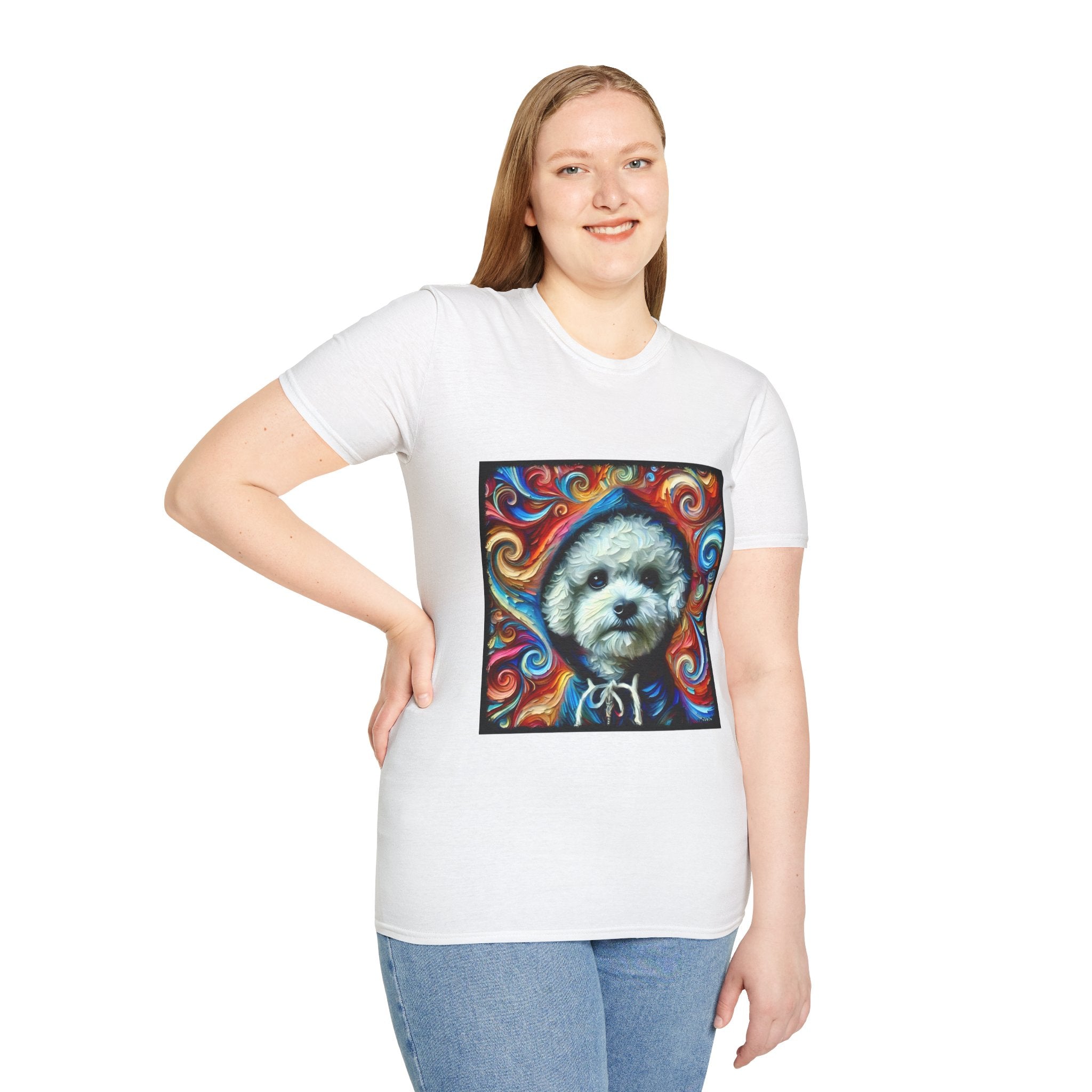 Bichon Frise Street Swirl | Unisex Dog T-Shirt