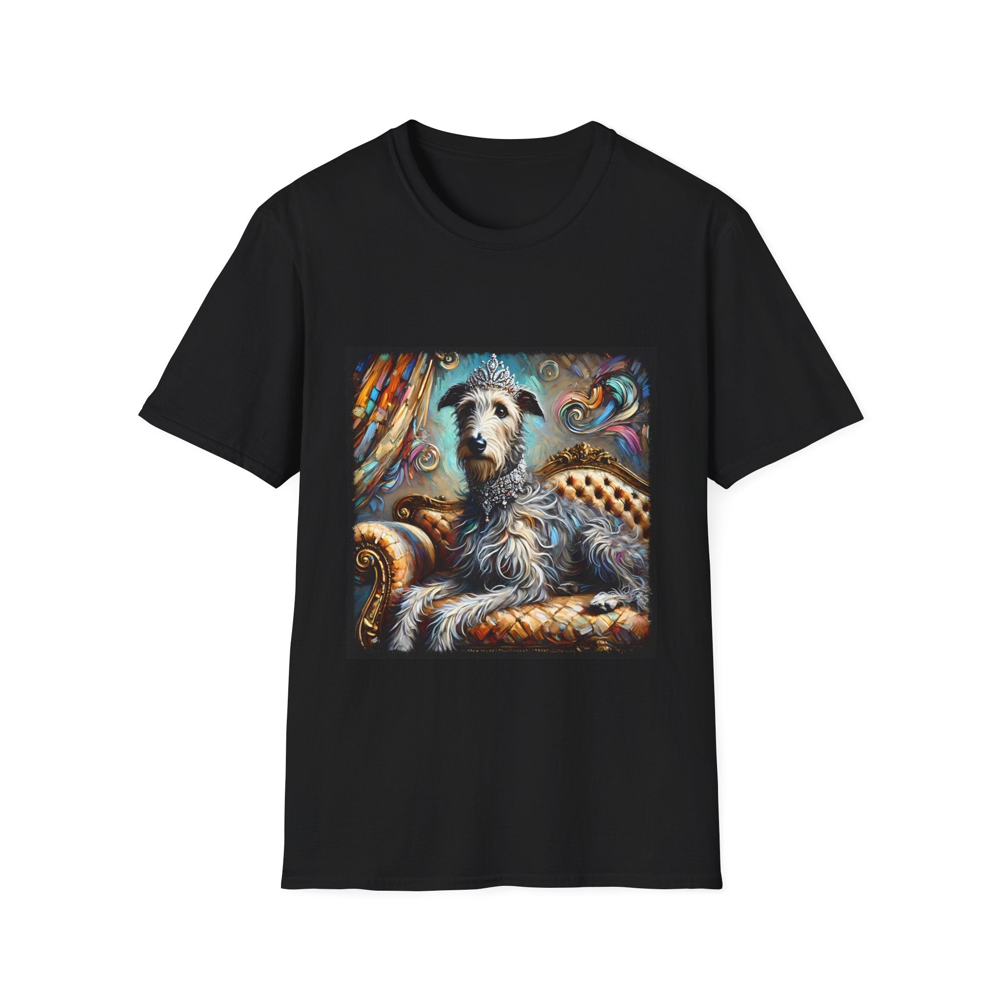 Irish Wolfhound Diamond Diva Swirl | Unisex Softstyle T-Shirt