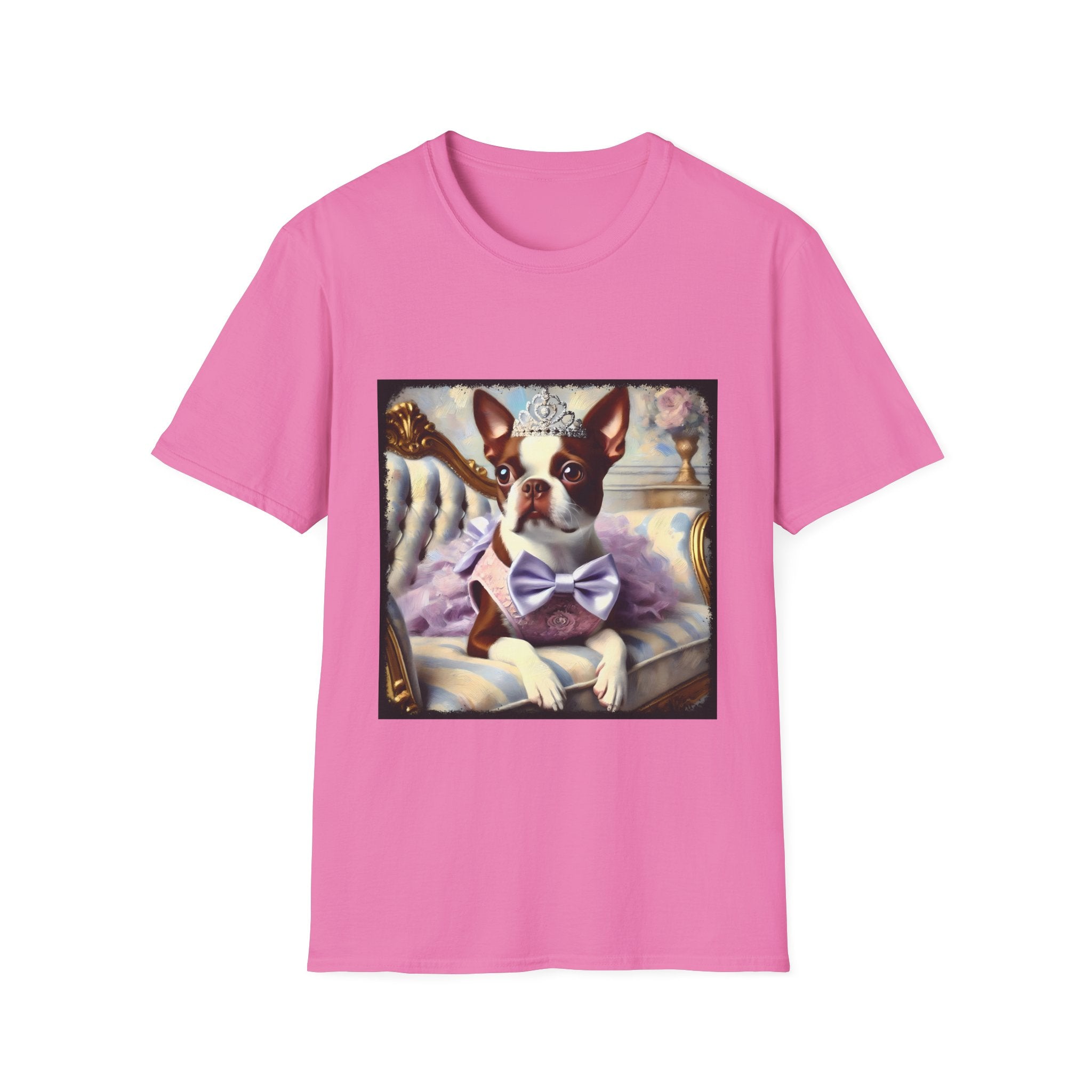 Boston Terrier Purple Princess Classic | Unisex Dog T-Shirt
