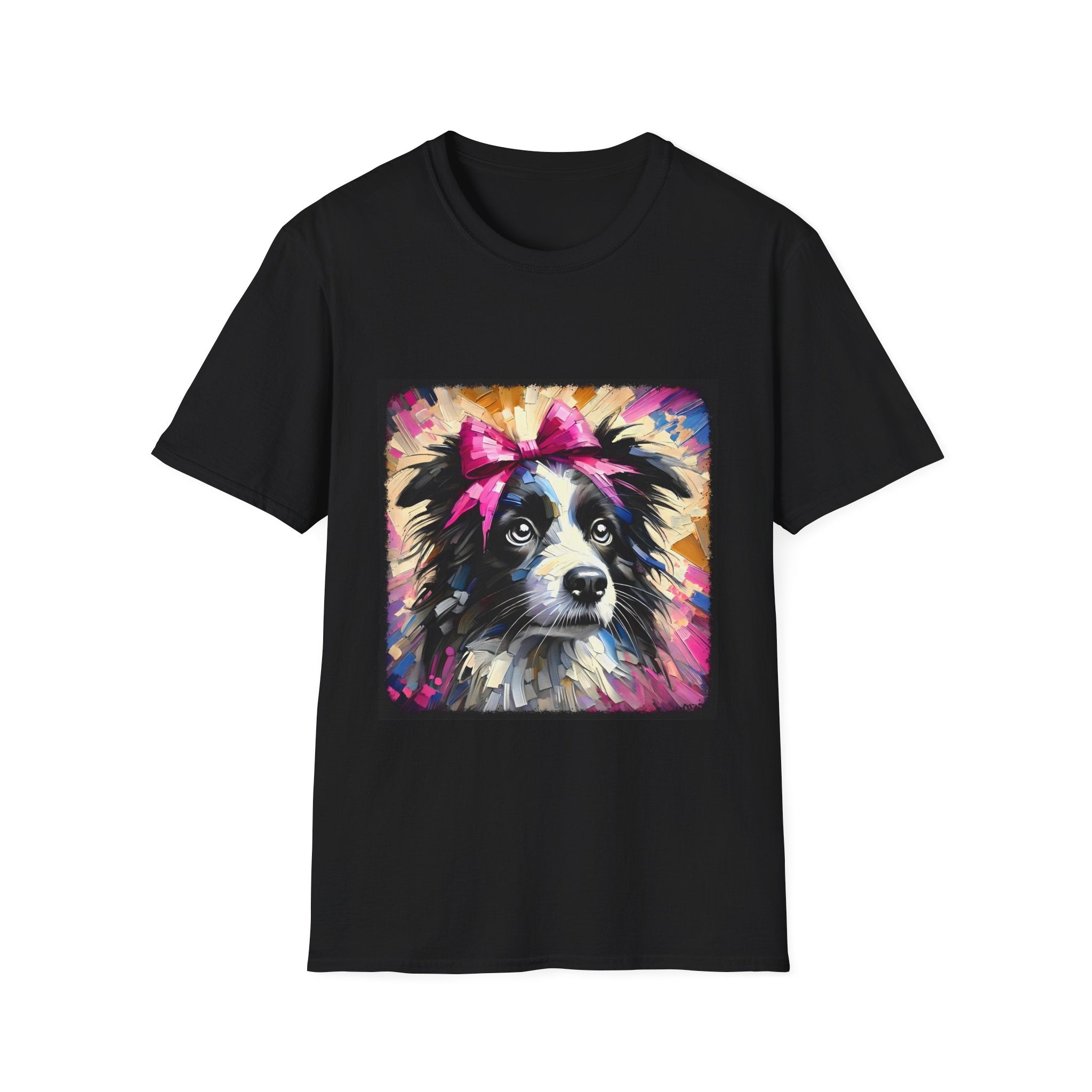 Border Collie Pink Bow Classic | Unisex Dog T-Shirt