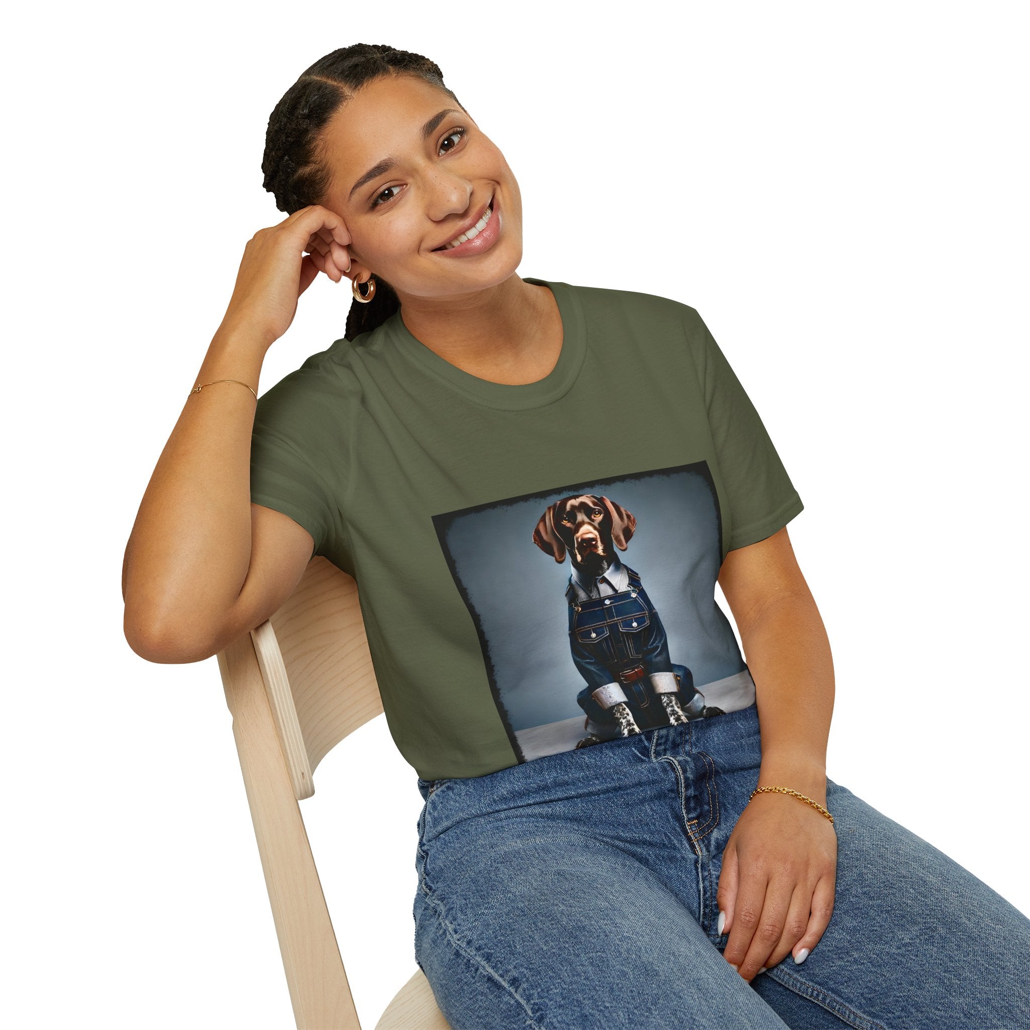 German Shorthaired Pointer Denim Dude | Unisex Dog T-Shirt