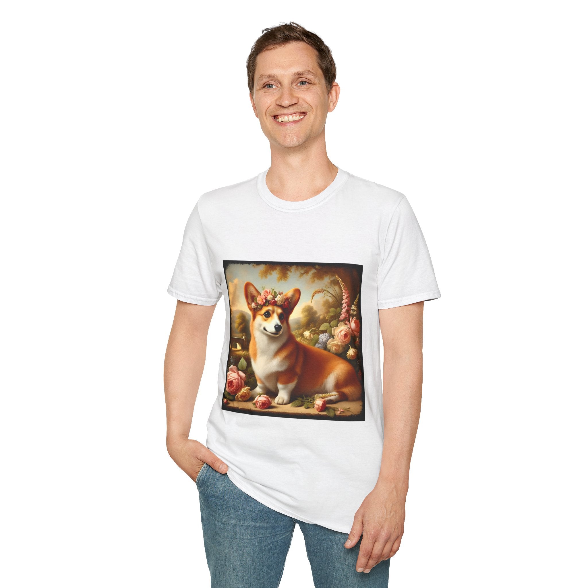 Pembroke Welsh Corgi Botanical Beauty | Unisex Dog T-Shirt