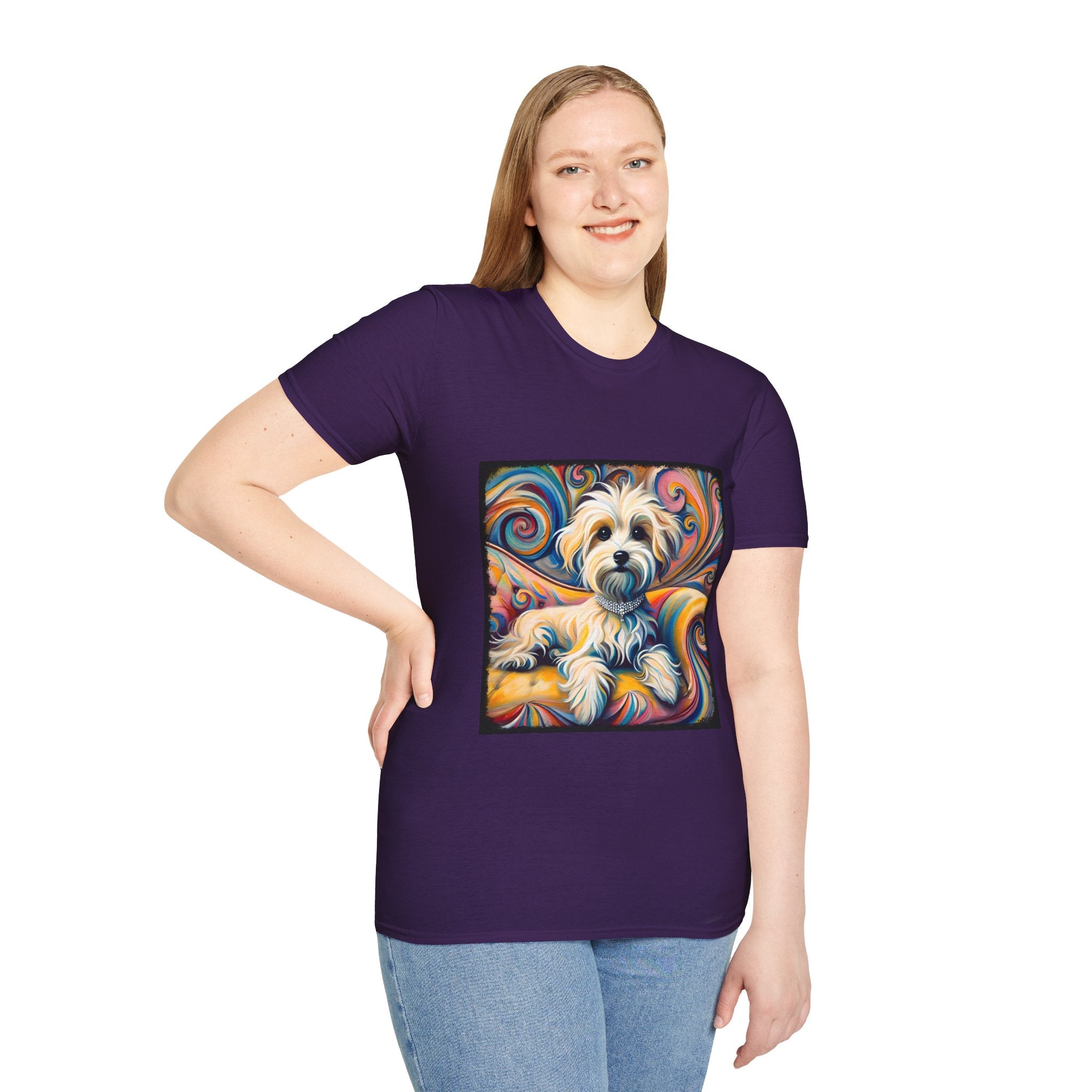 Havanese Whimsical Swirl |  Unisex Dog T-Shirt