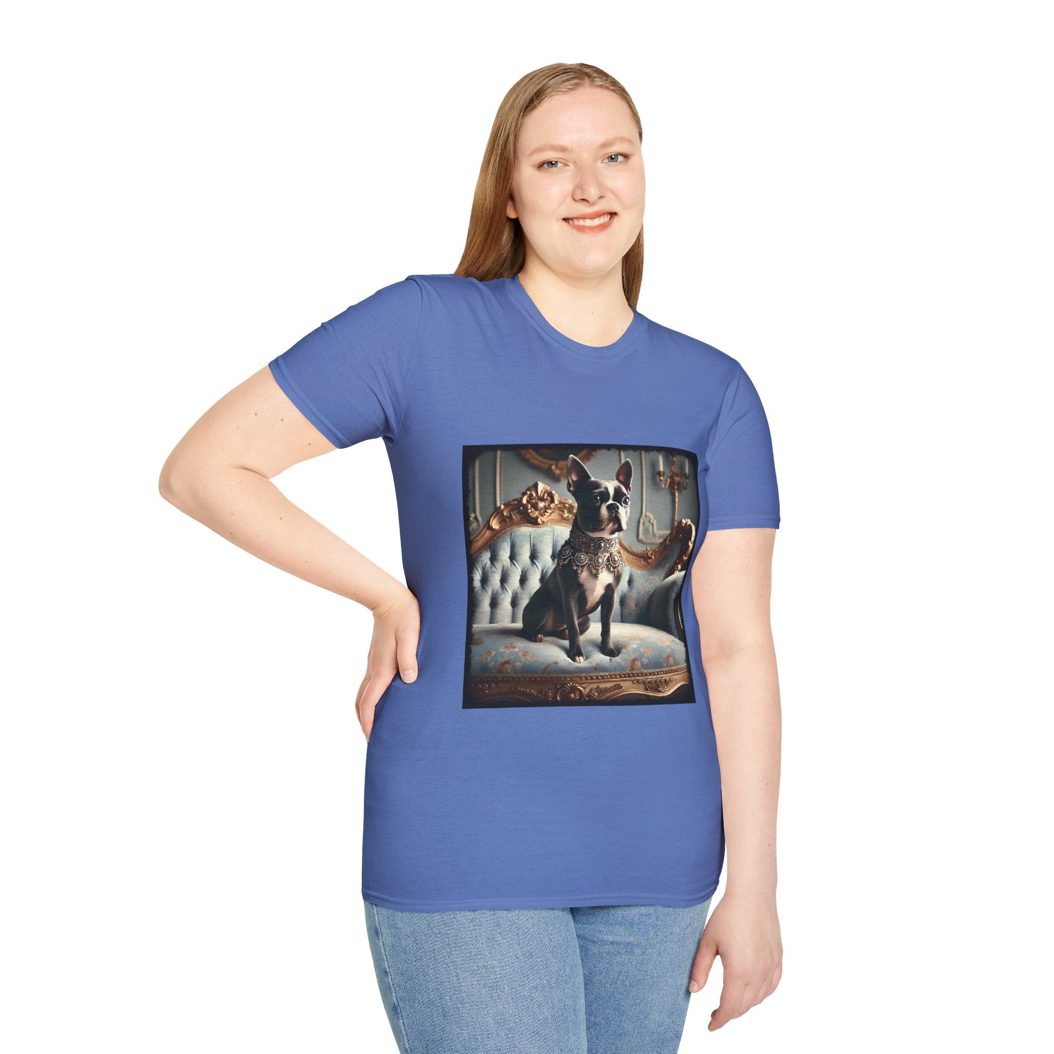 Boston Terrier Blue Royalty | Unisex Dog T-Shirt