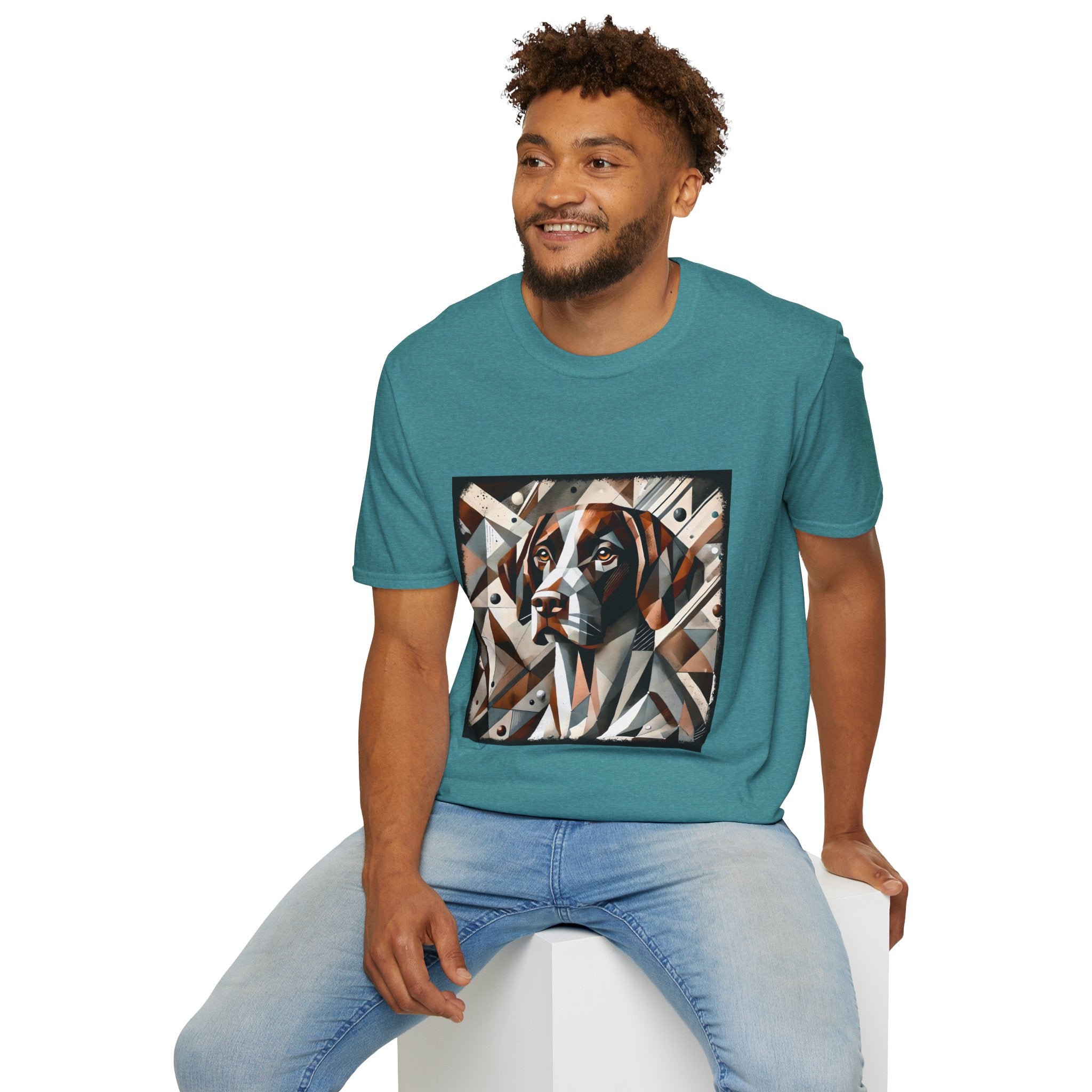 German Shorthaired Pointer Warm Geometric | Unisex Dog T-Shirt