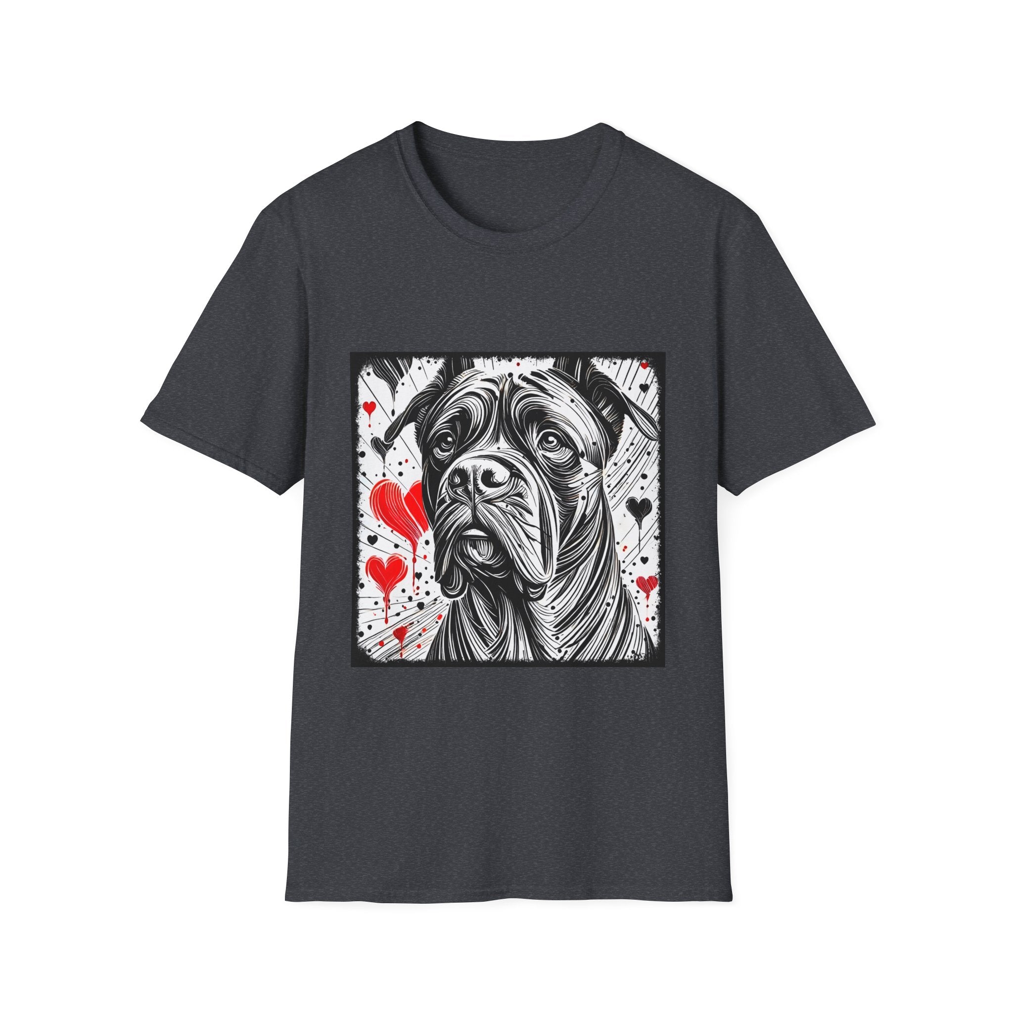 Cane Corso Bold Heart Sketch | Unisex Dog T-Shirt
