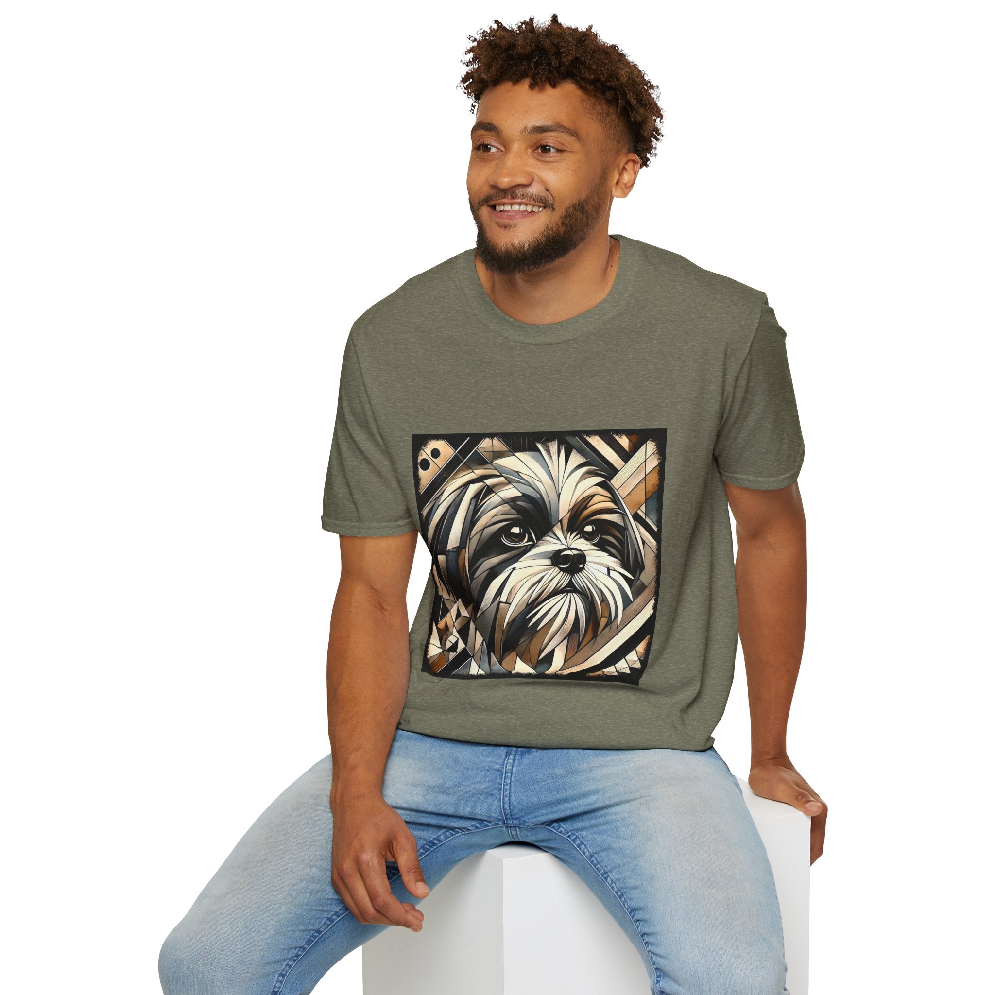 Shih Tzu Bold Geometric | Unisex Dog T-Shirt