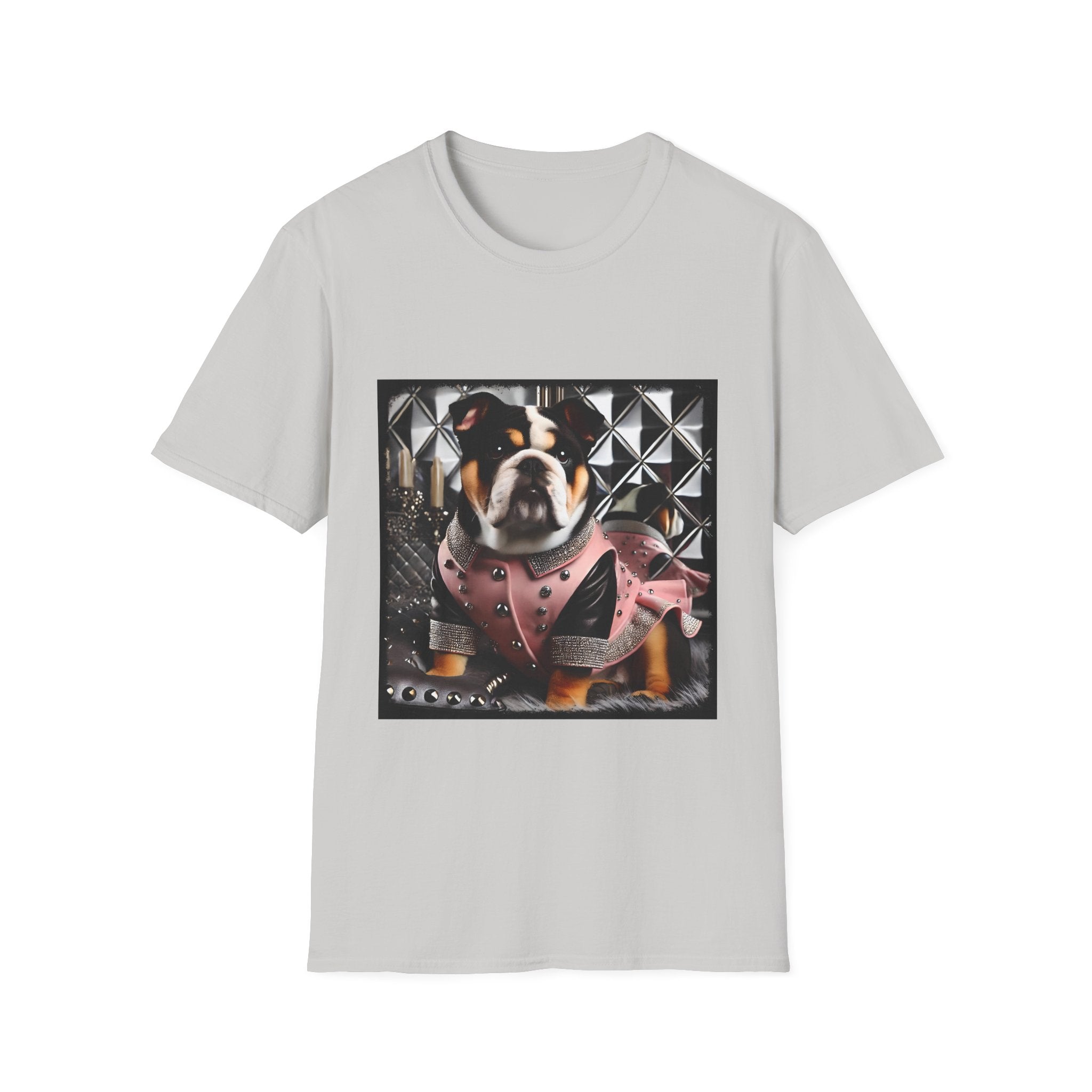 Bulldog Pink Rocker | Unisex Dog T-Shirt