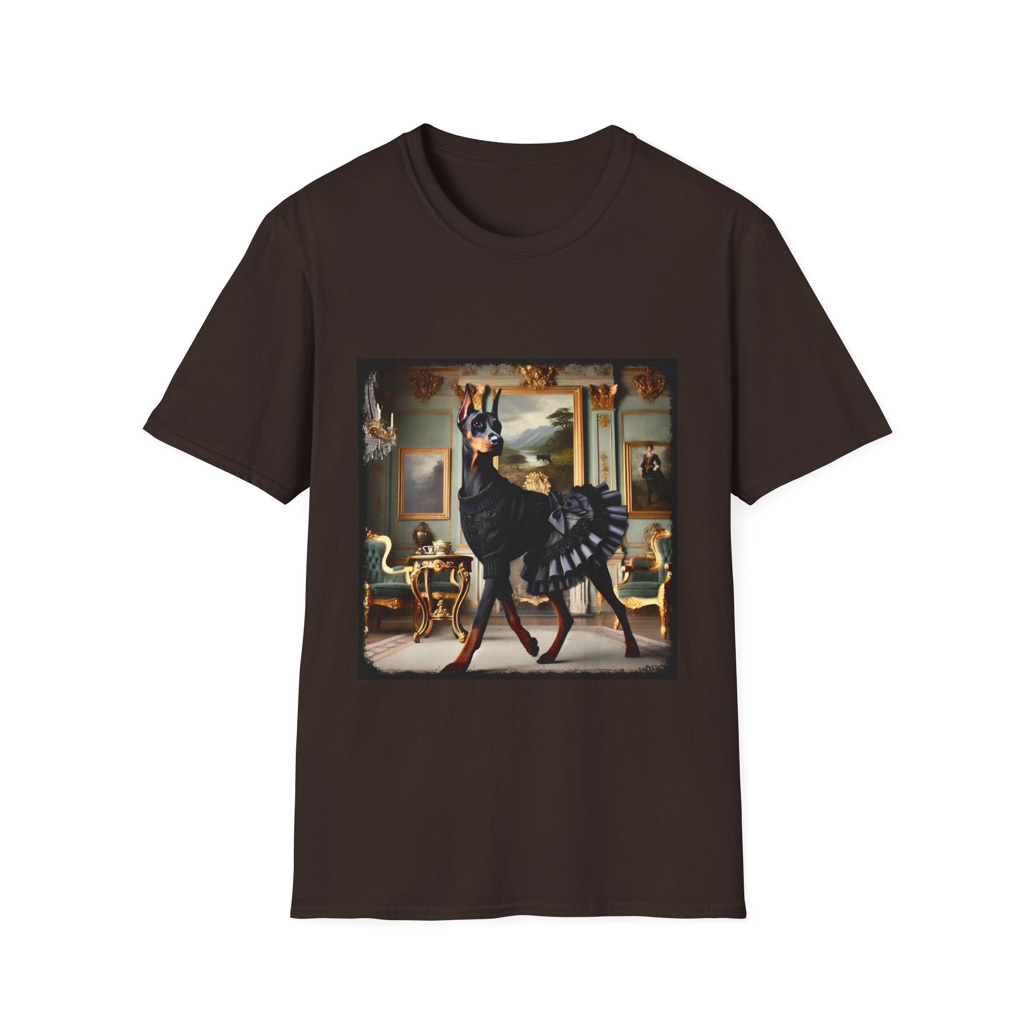 Doberman Pinscher Runway Rich | Unisex Dog T-Shirt