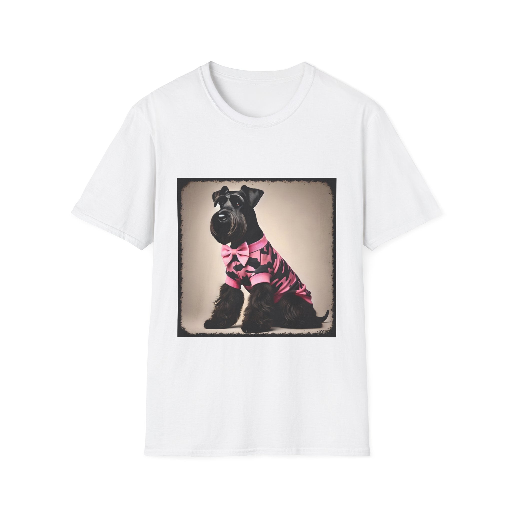 Schnauzer Pink Camo Cutie | Unisex Dog T-Shirt