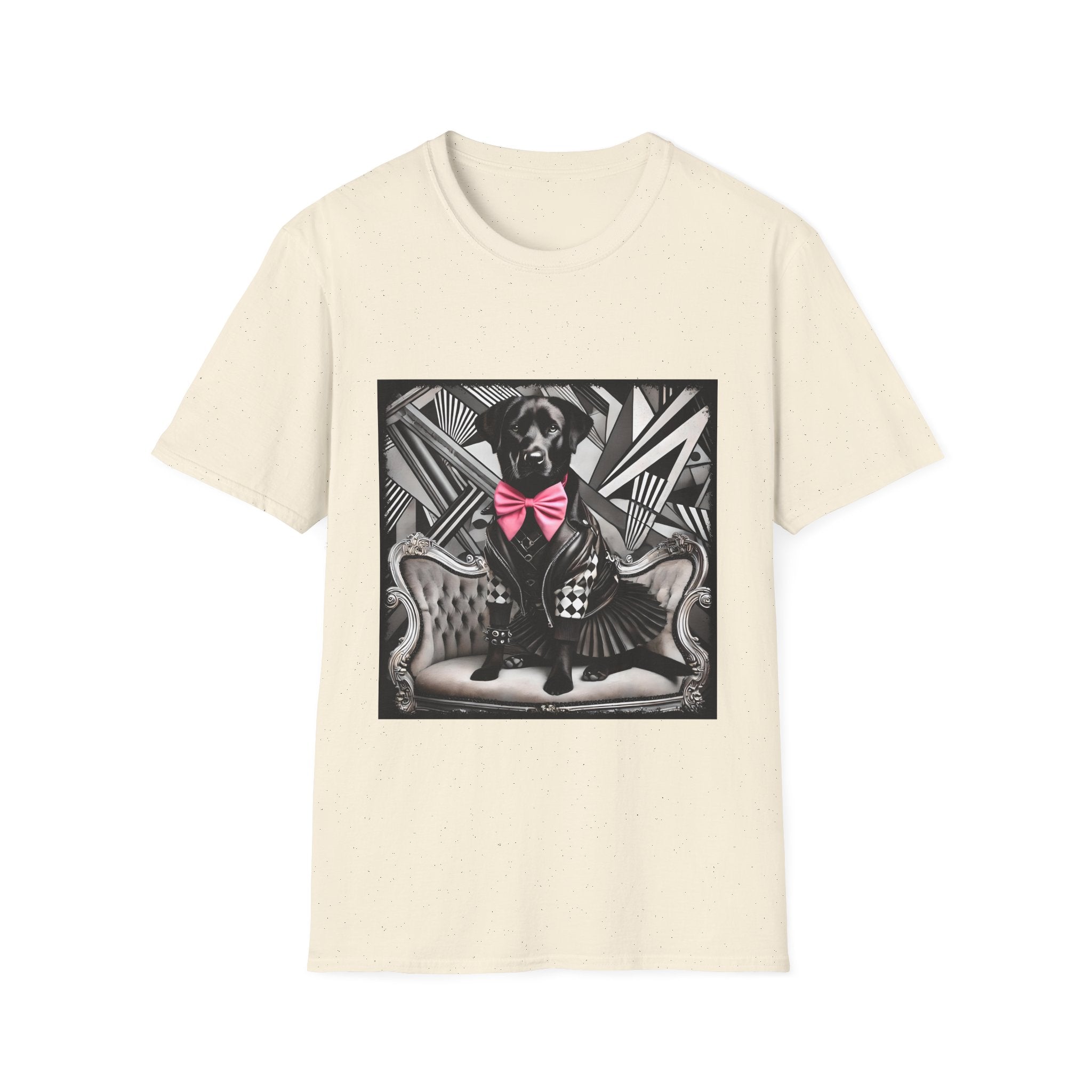 Labrador Retriever B&W Pink Bow Bold | Unisex Dog T-Shirt