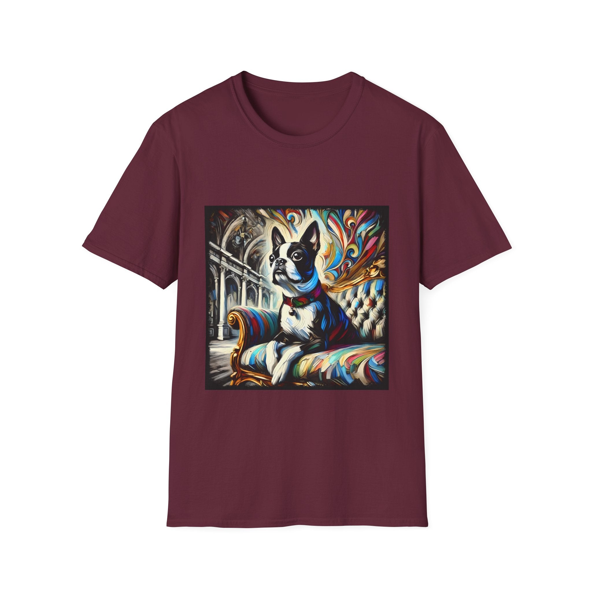 Boston Terrier Bold Swirl | Unisex Dog T-Shirt