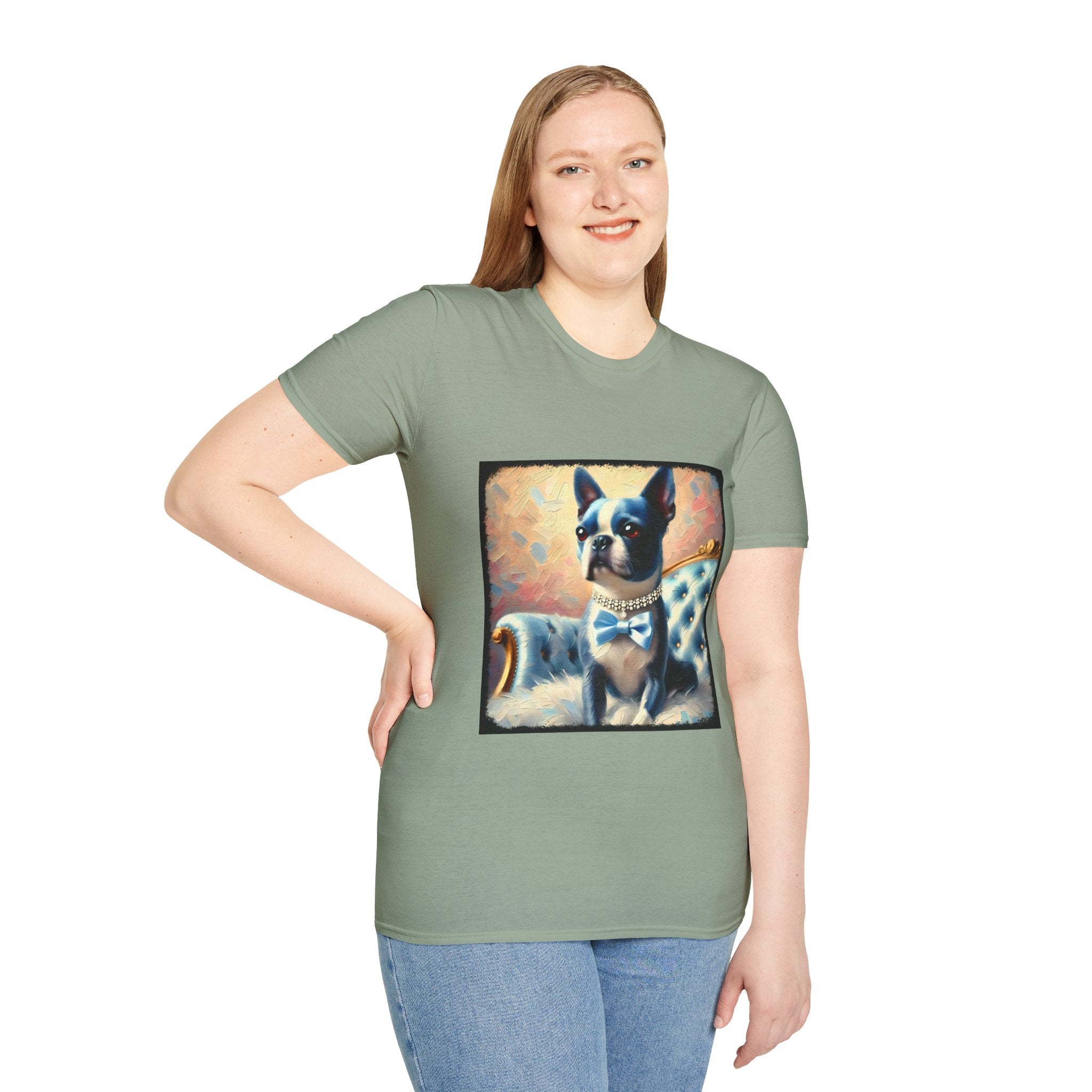 Boston Terrier Blue Classic | Unisex Dog T-Shirt