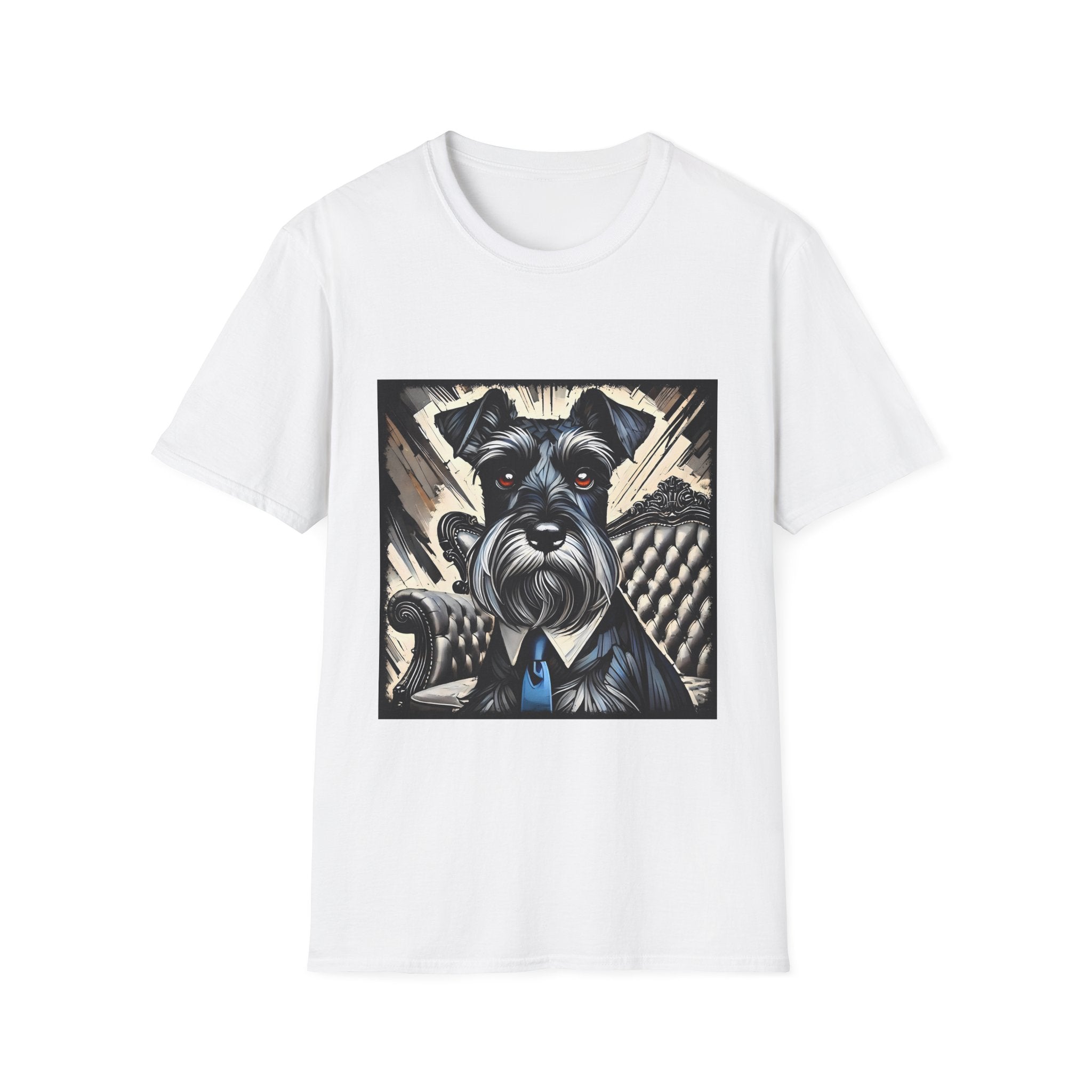 Schnauzer B&W Bold Eyes | Unisex Dog T-Shirt