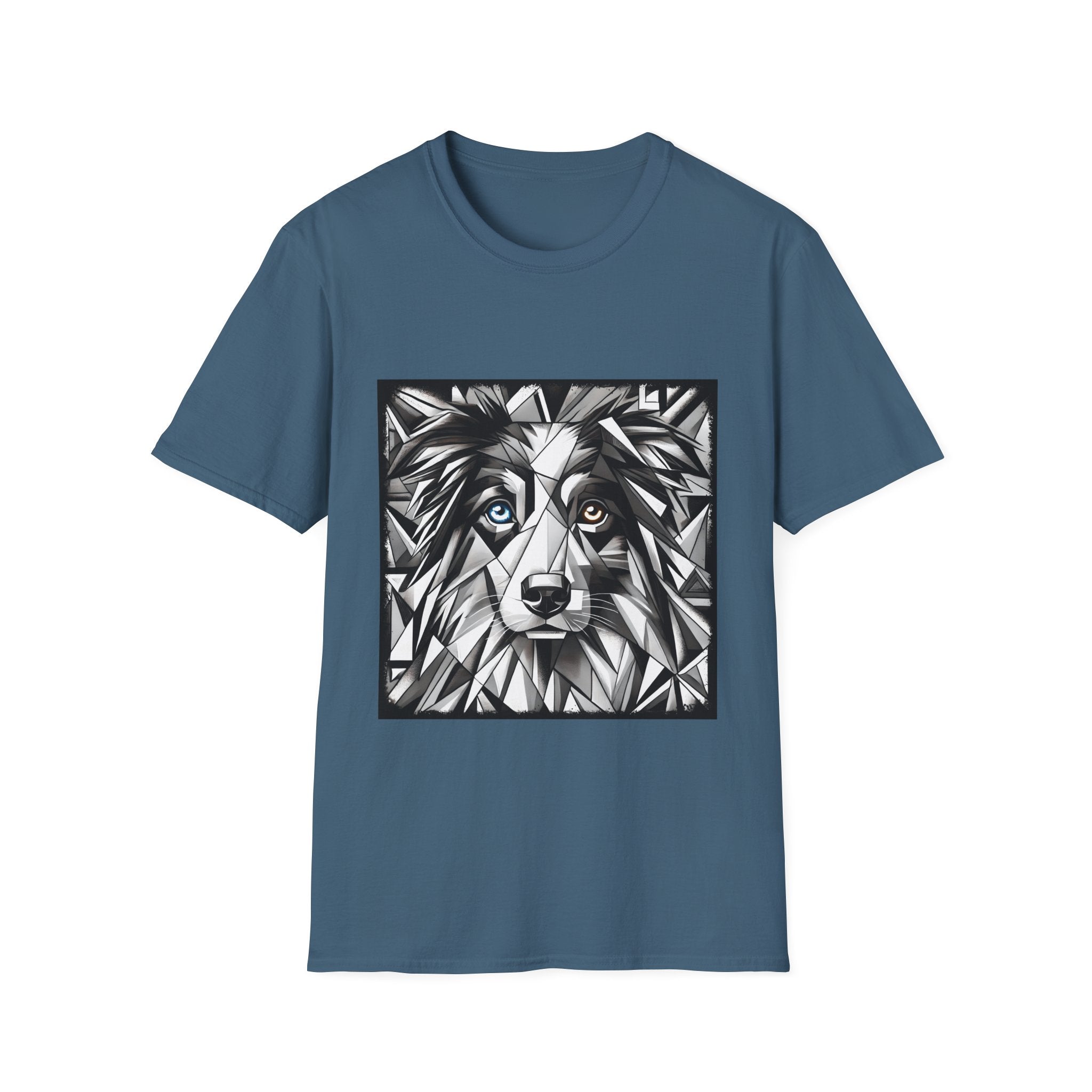 Australian Shepherd Bold Eyes Geometric | Unisex Dog T-Shirt
