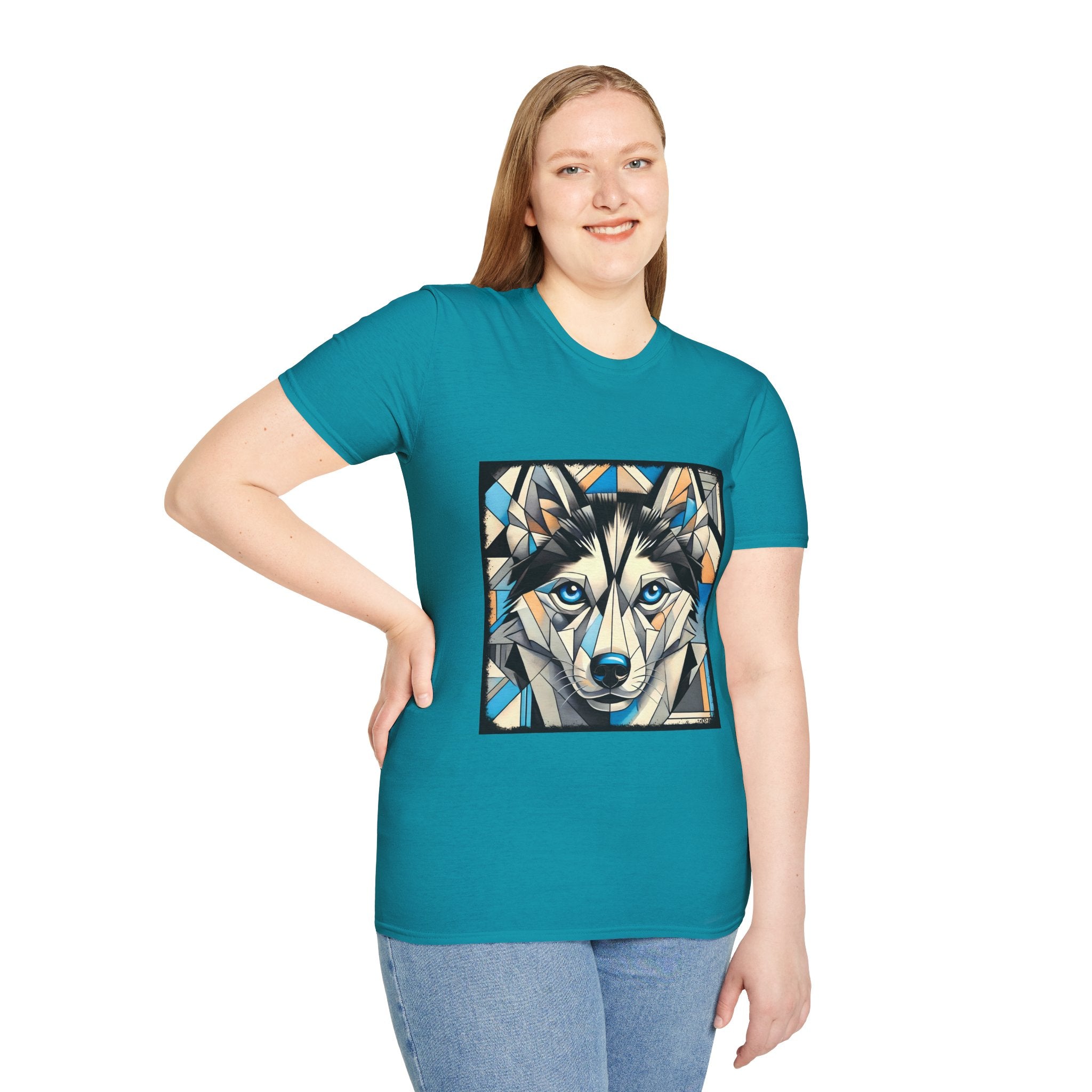 Siberian Husky Bold Geometric | Unisex Dog T-Shirt