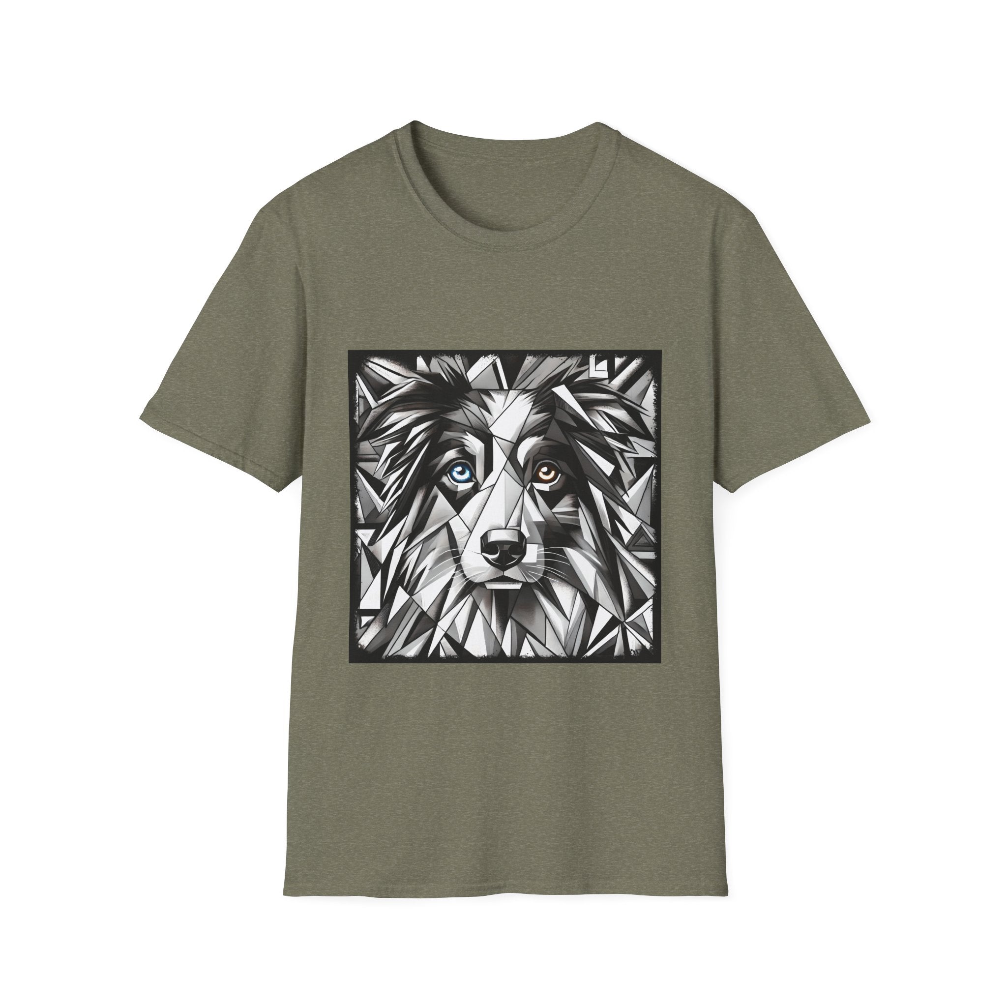 Australian Shepherd Bold Eyes Geometric | Unisex Dog T-Shirt