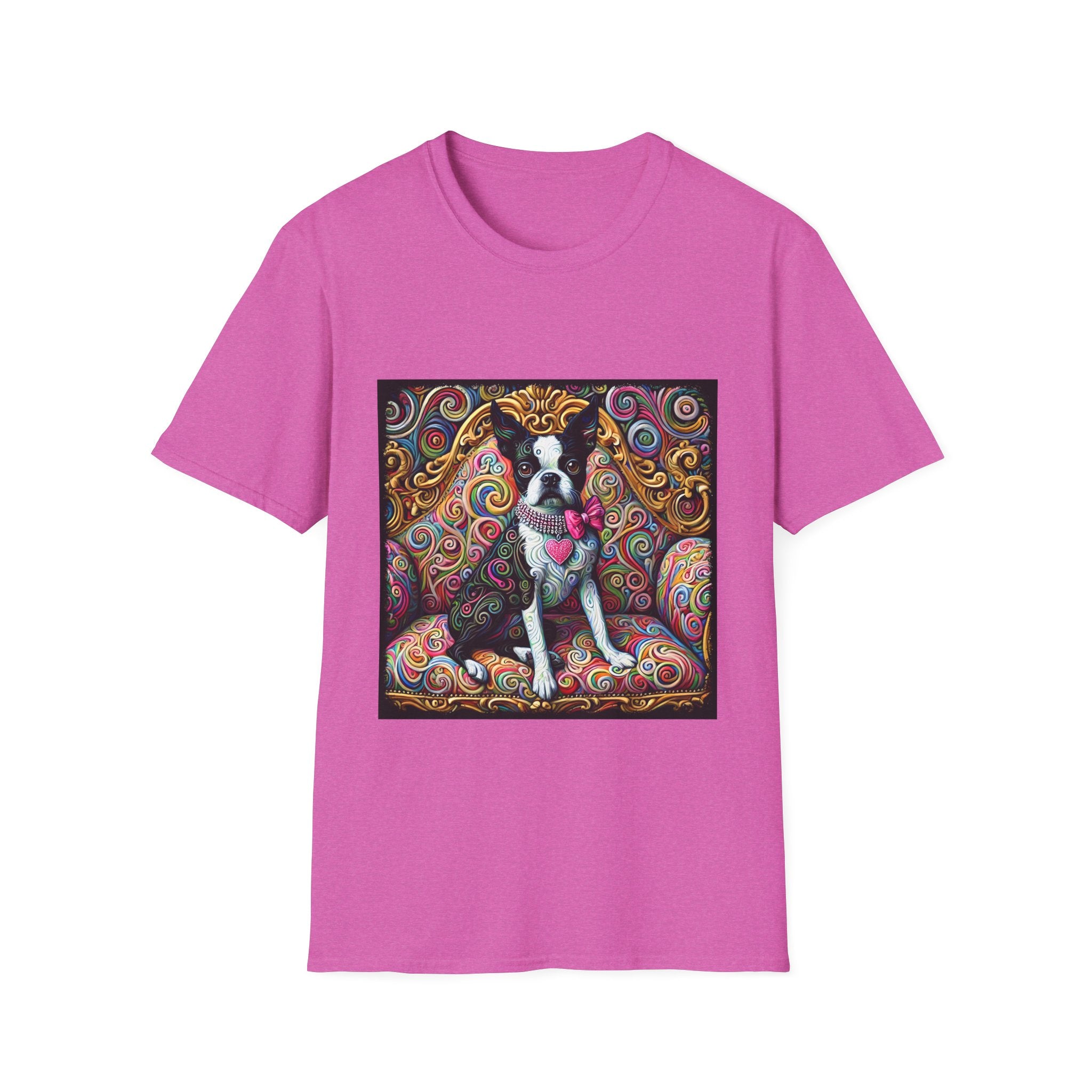 Boston Terrier Love Swirl | Unisex Dog T-Shirt