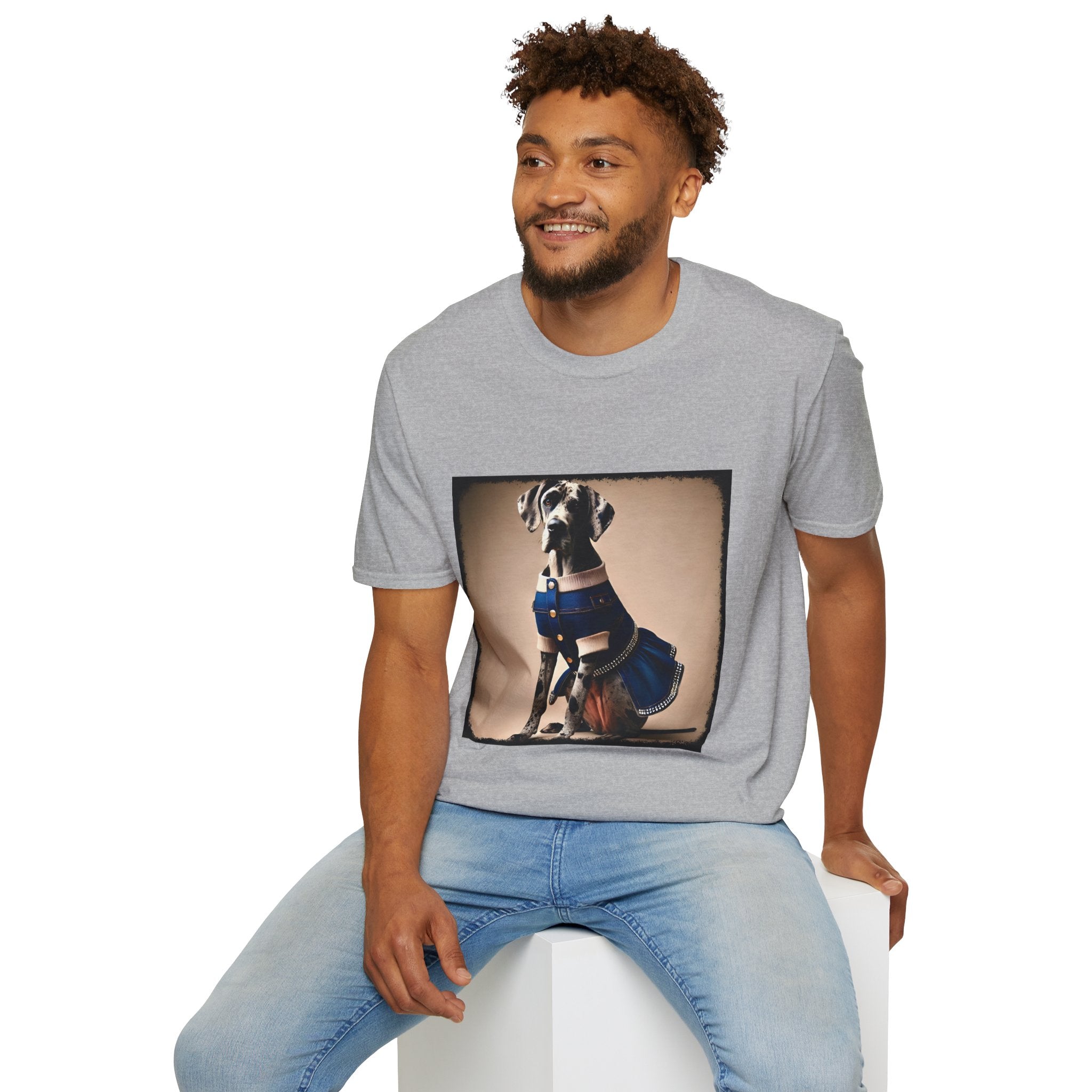 Great Dane Denim Darling | Unisex Dog T-Shirt