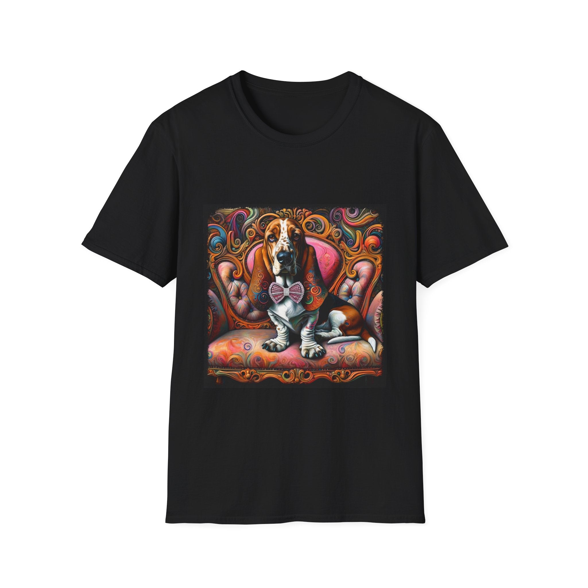 Basset Hound Vivid Swirl | Unisex Dog T-Shirt