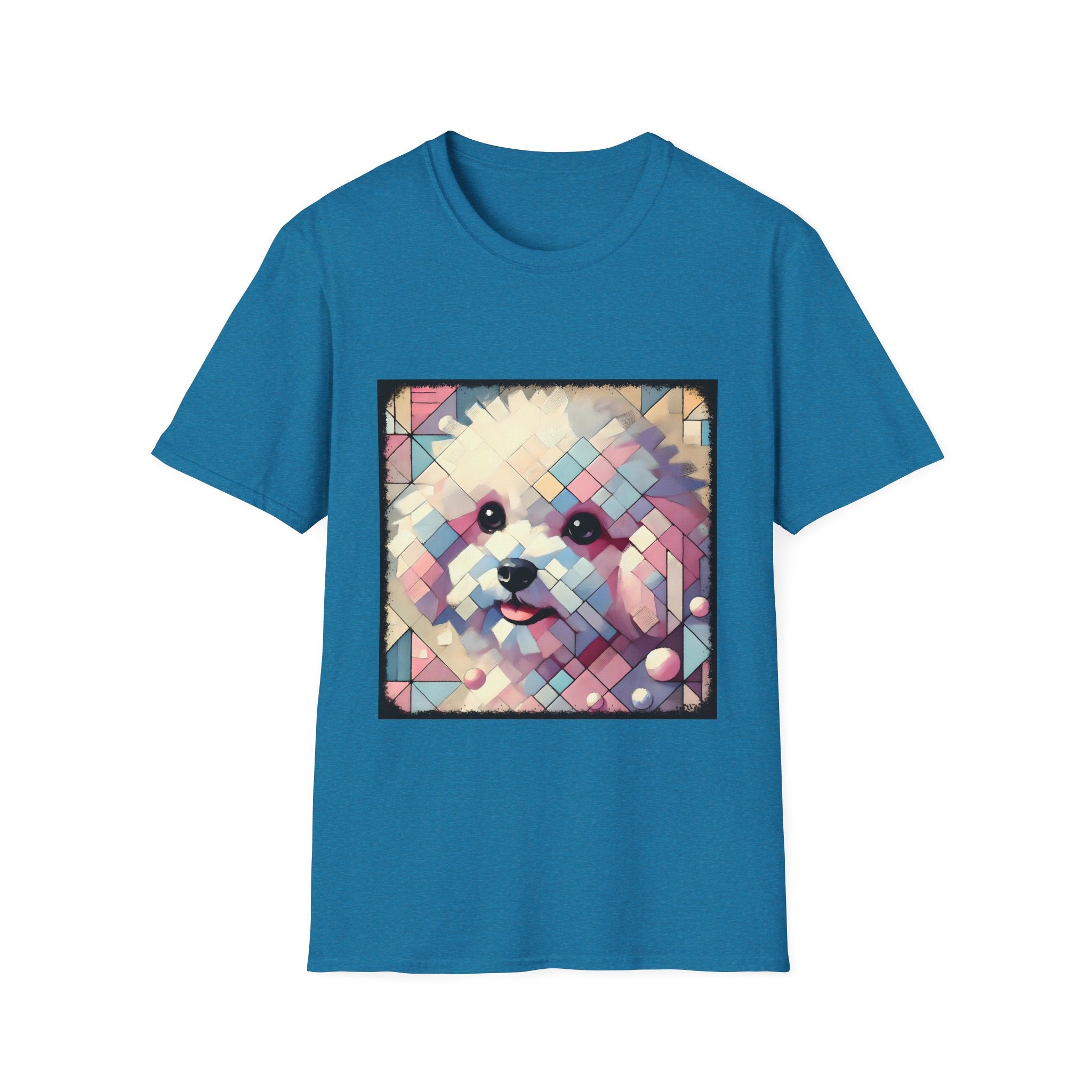 Bichon Frise Pastel Geometric | Unisex Dog T-Shirt