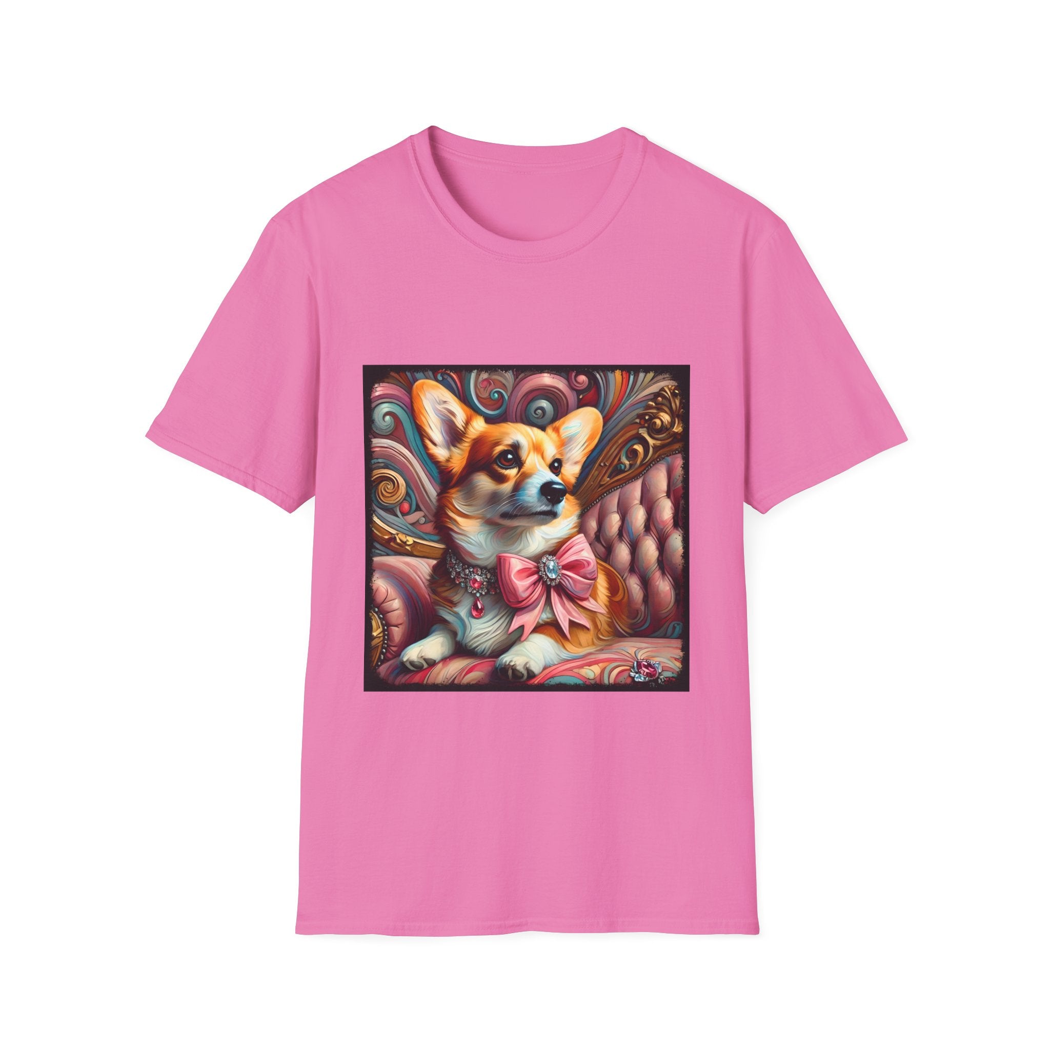 Pembroke Welsh Corgi Pink Swirl | Unisex Dog T-Shirt