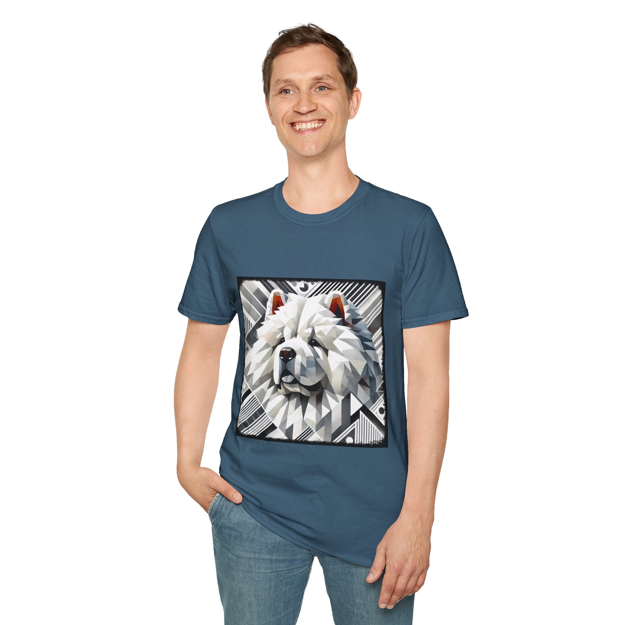 Chow Chow Snow Geometric | Unisex Dog T-Shirt